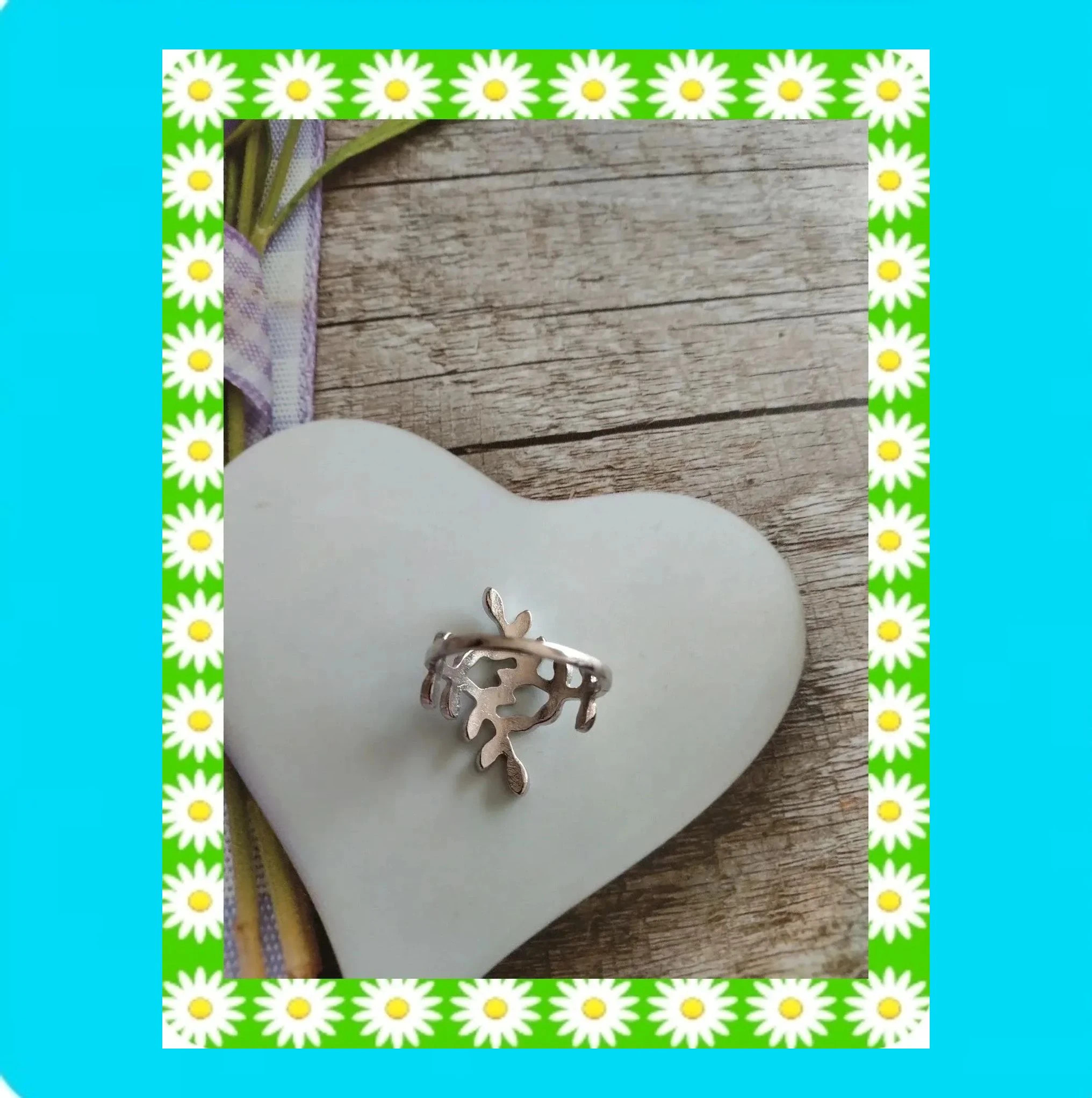 💎 Precioso Anillo Hojas Plateado 💎 – taille Ajustable 3