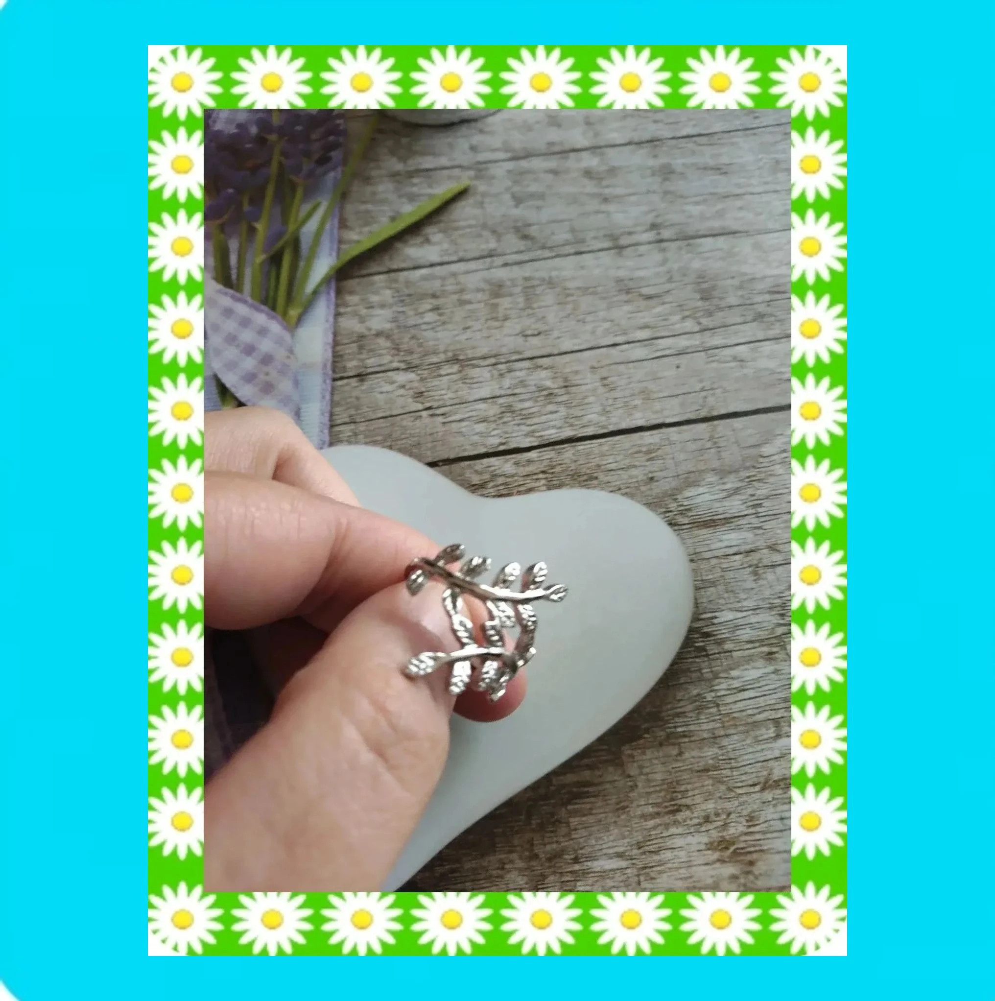 💎 Precioso Anillo Hojas Plateado 💎 – taille Ajustable 4