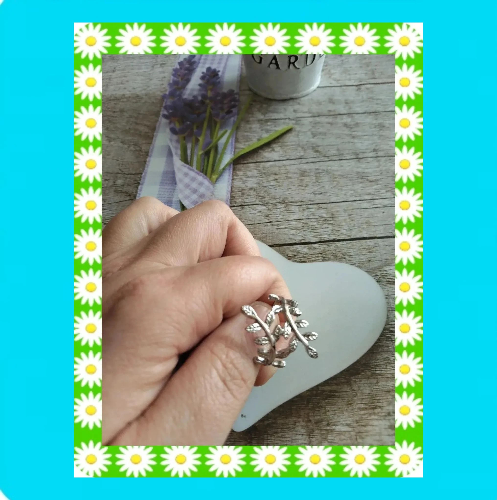 💎 Precioso Anillo Hojas Plateado 💎 – taille Ajustable 5