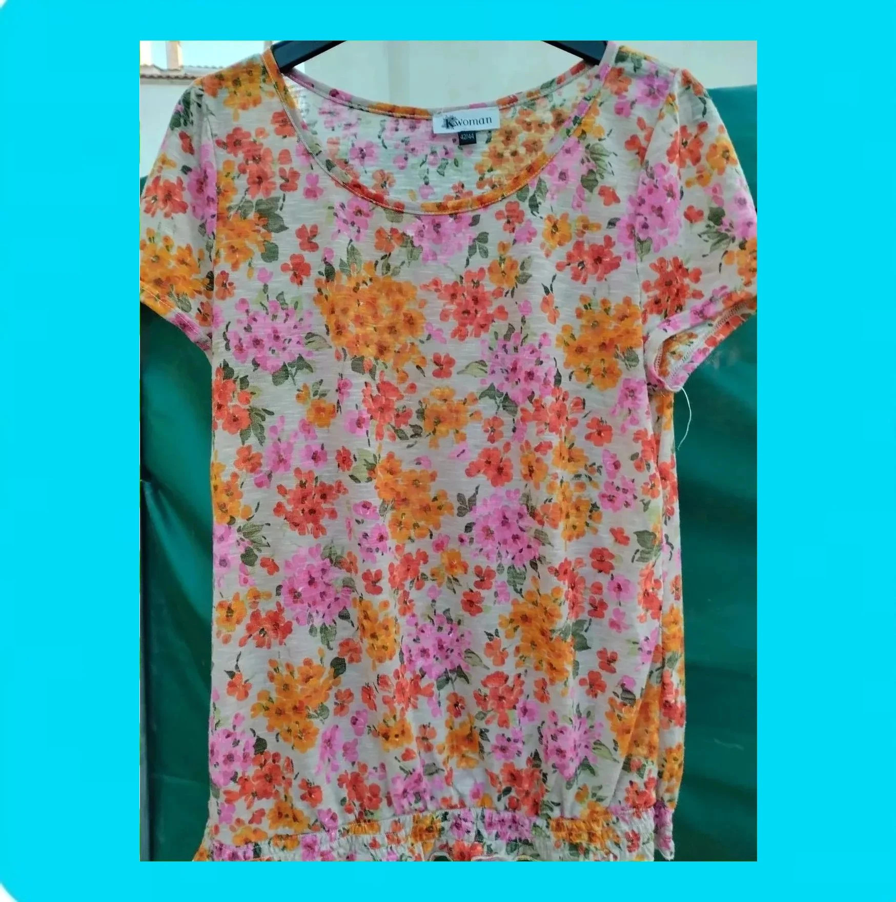 🩷Bonita Camiseta Mujer Con estampado Floral – Kiabi – taille XL / 42 / 14 2