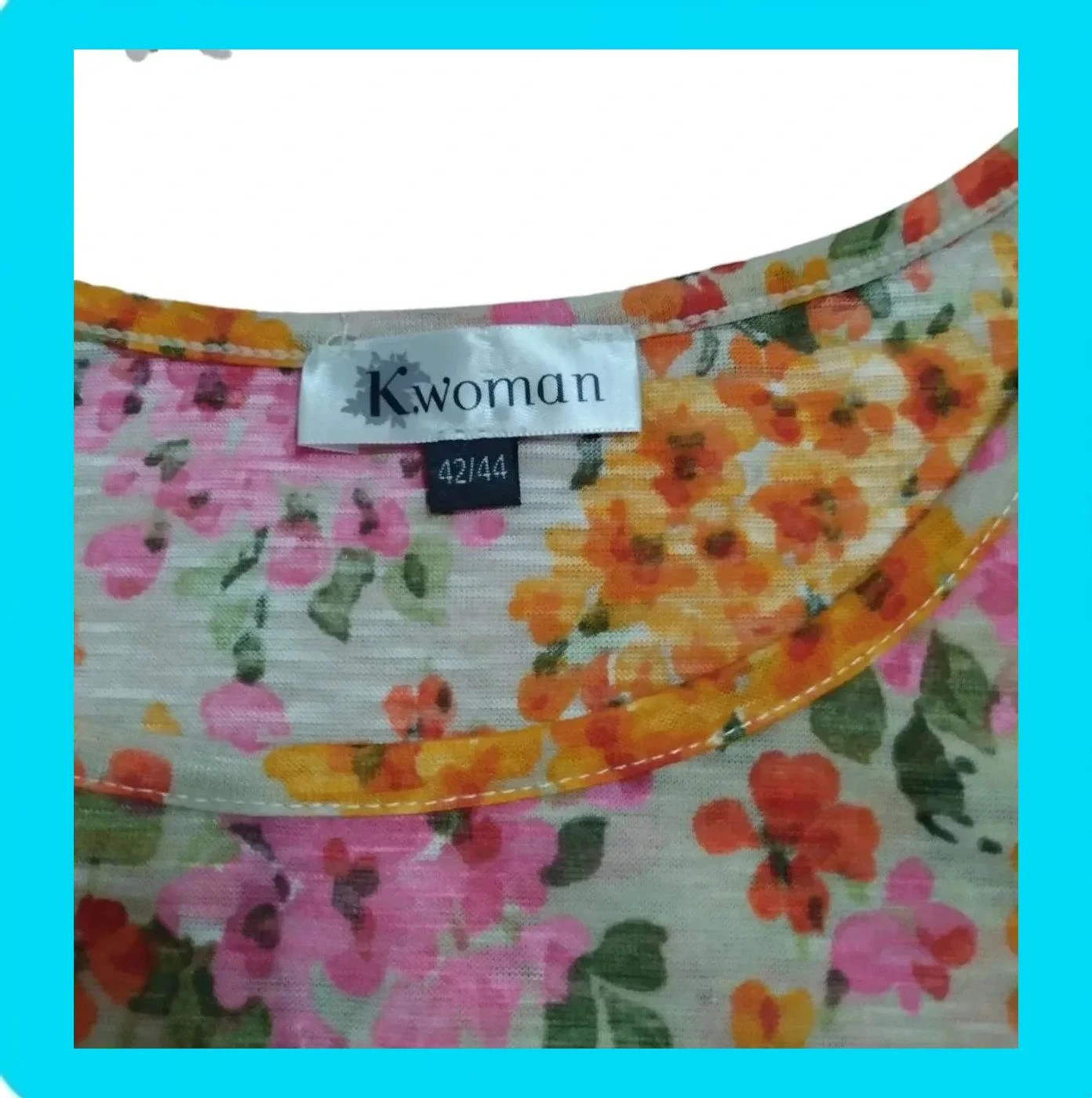 🩷Bonita Camiseta Mujer Con estampado Floral – Kiabi – taille XL / 42 / 14 5