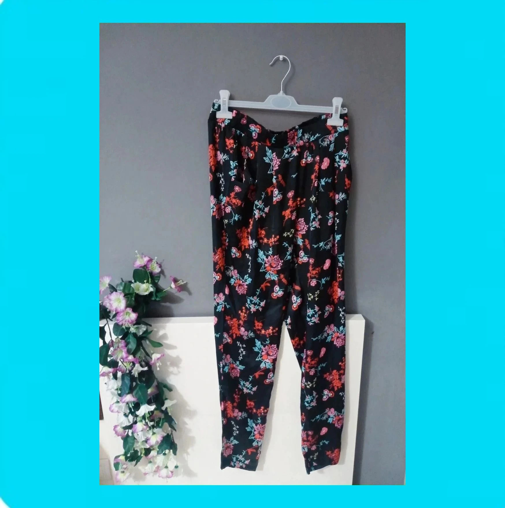💗 Precioso Pantalón Mujer Estampado Satén 💗 – Kiabi – taille XL / 42 / 14