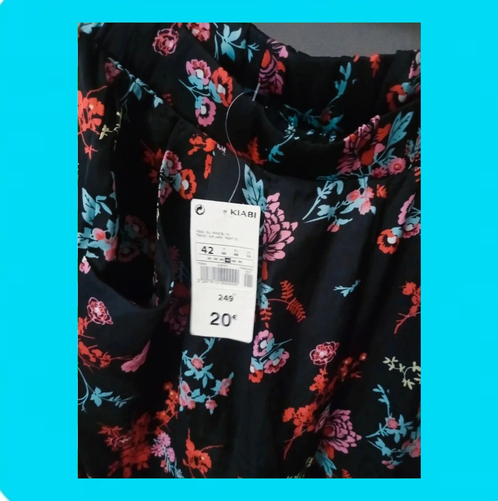 💗 Precioso Pantalón Mujer Estampado Satén 💗 – Kiabi – taille XL / 42 / 14 3