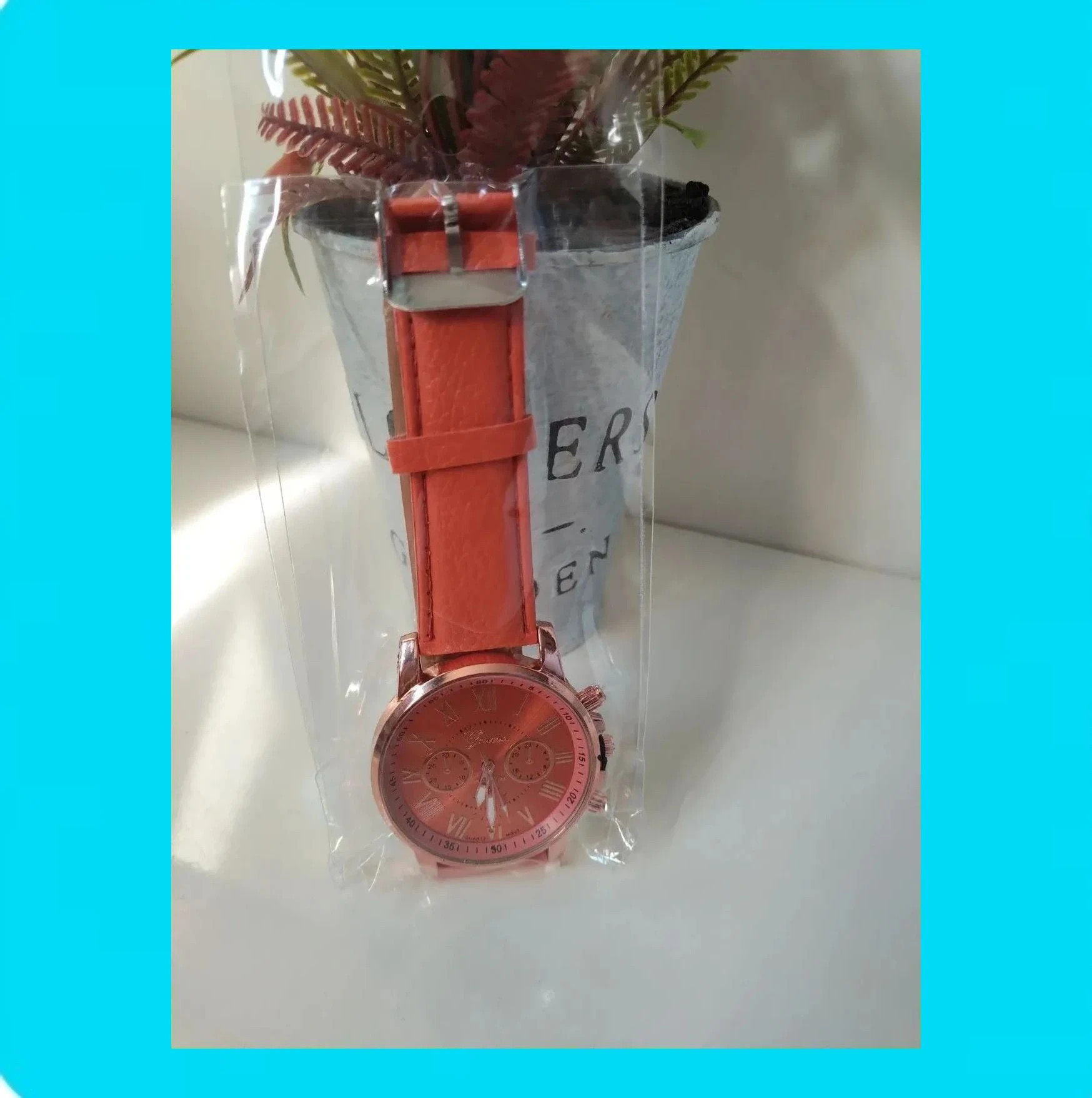🩷 Bonito Reloj Mujer Naranja 🩷 – taille Taille unique