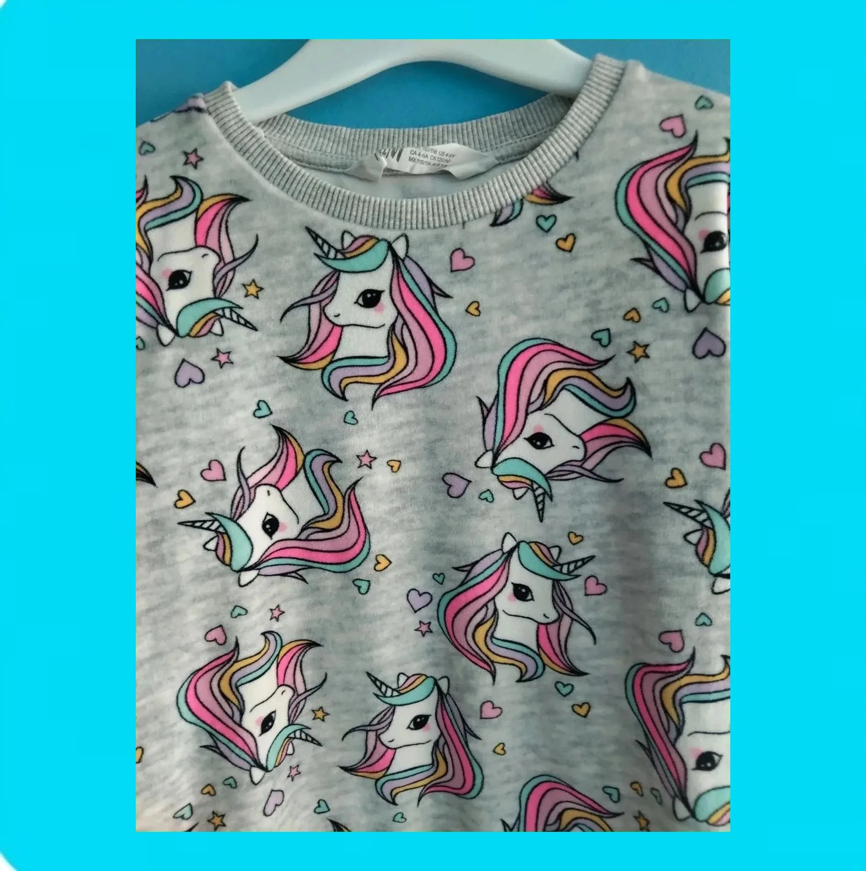 🩷 Sudadera Niña Unicornios Tejido Suave 🩷 – H&M – taille 5 ans / 110 cm 2