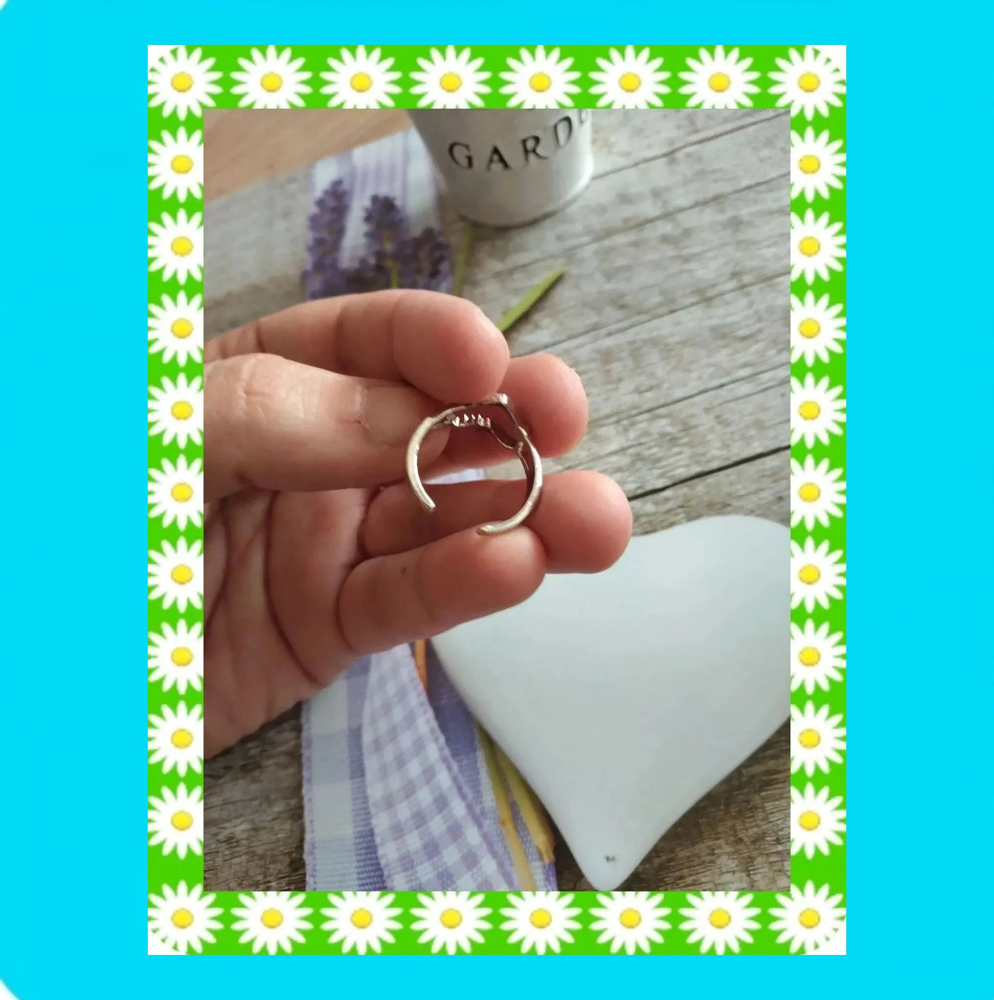 💍Anillo Mujer Ajustable Corazón Plateado 💍 – taille Ajustable 4