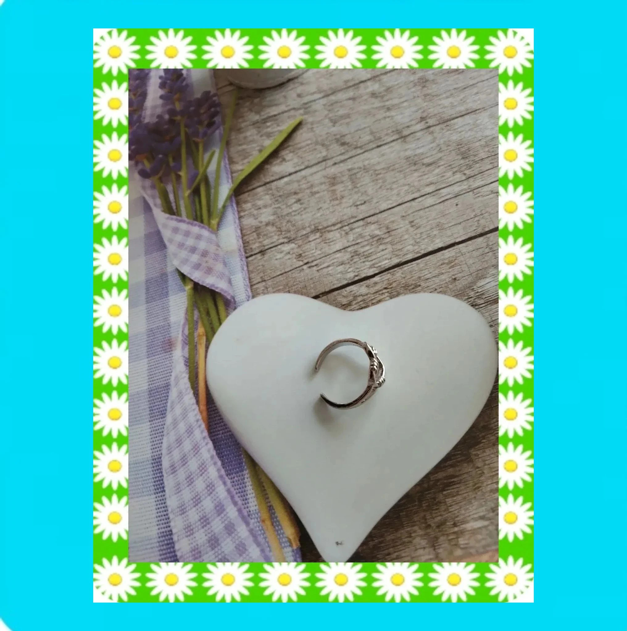 💍Anillo Mujer Ajustable Corazón Plateado 💍 – taille Ajustable 5