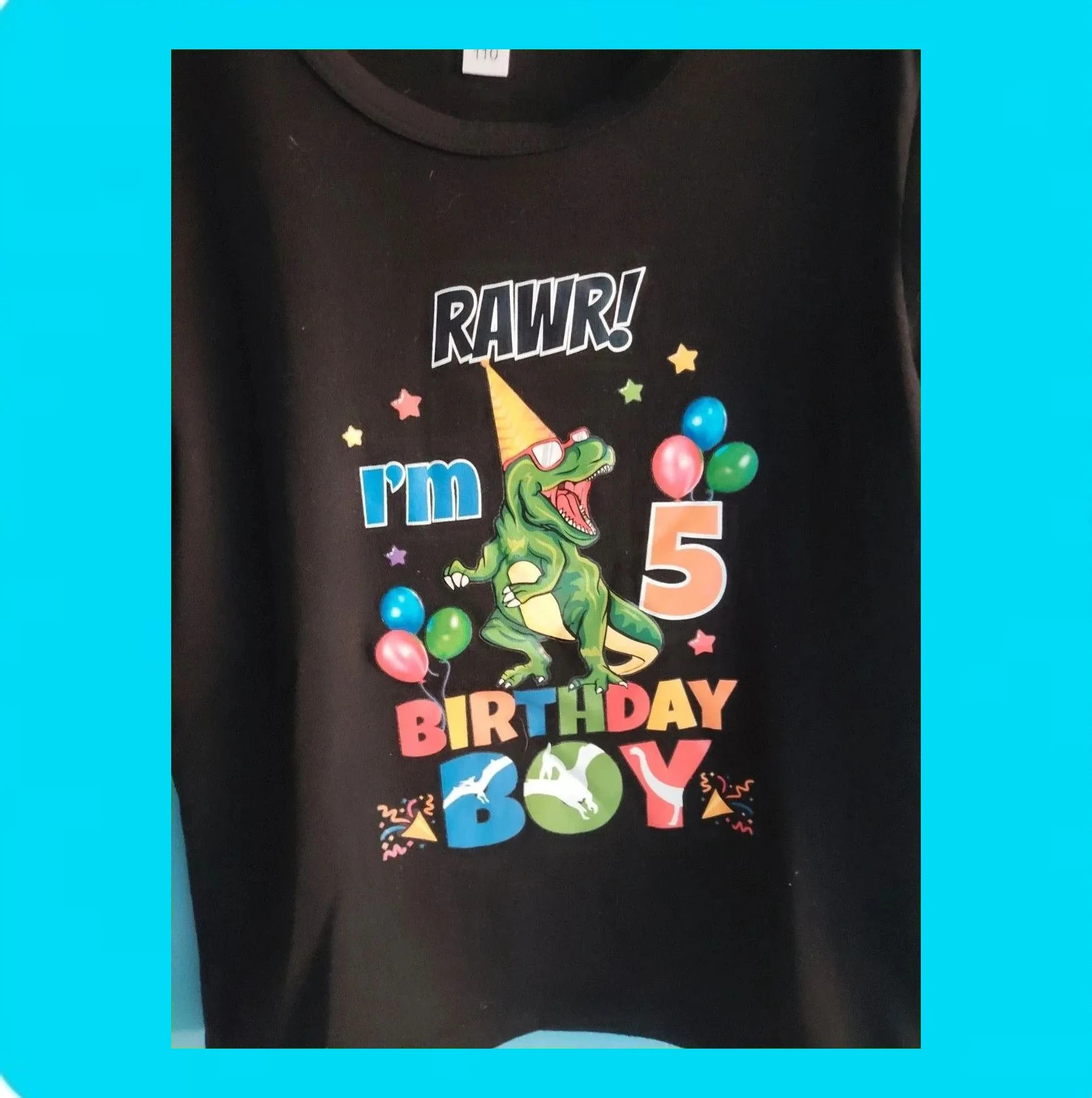 🩵 Camiseta Cumpleaños Dinosaurio 🩵 – taille 5 ans / 110 cm 2