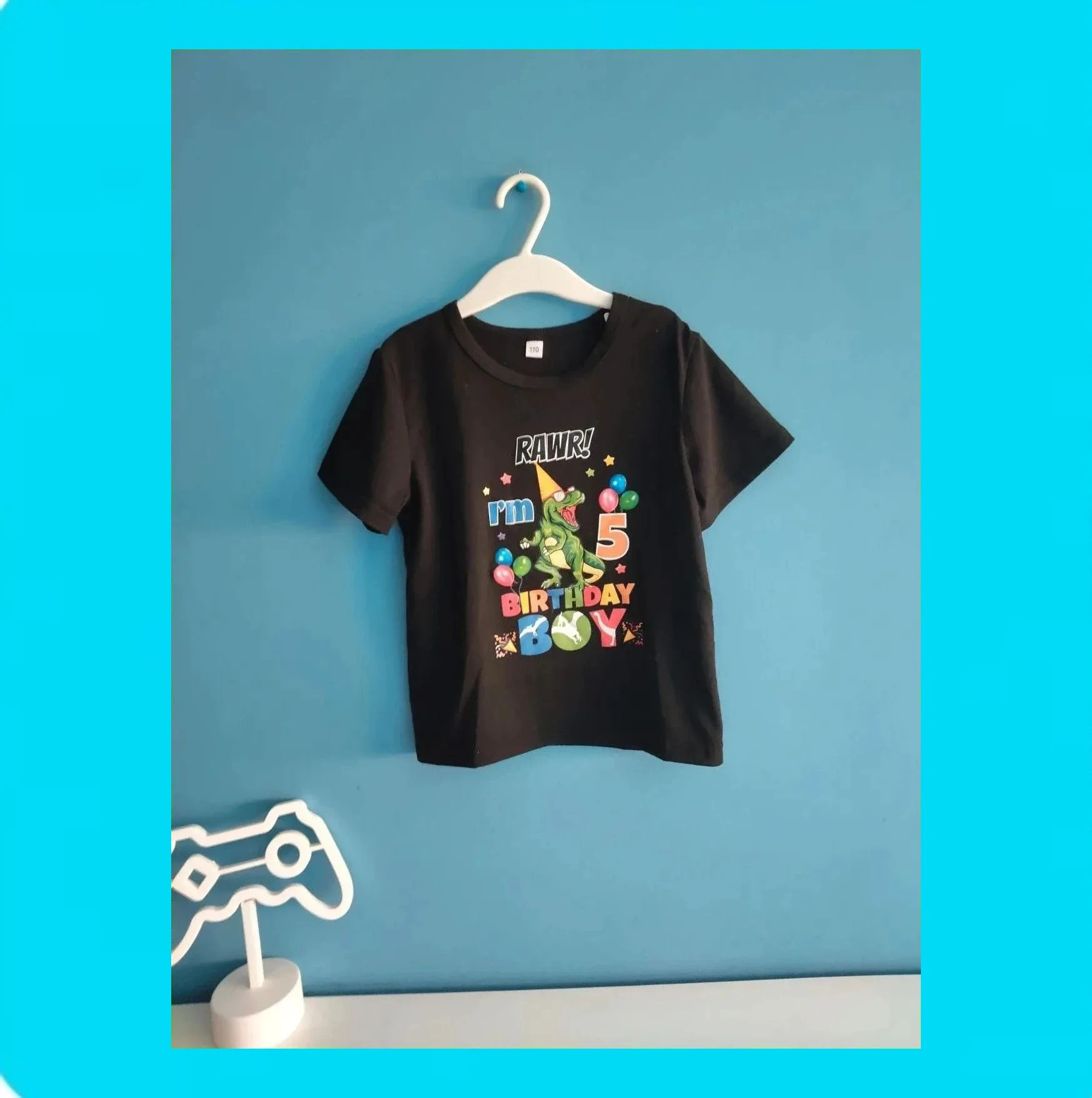 🩵 Camiseta Cumpleaños Dinosaurio 🩵 – taille 5 ans / 110 cm