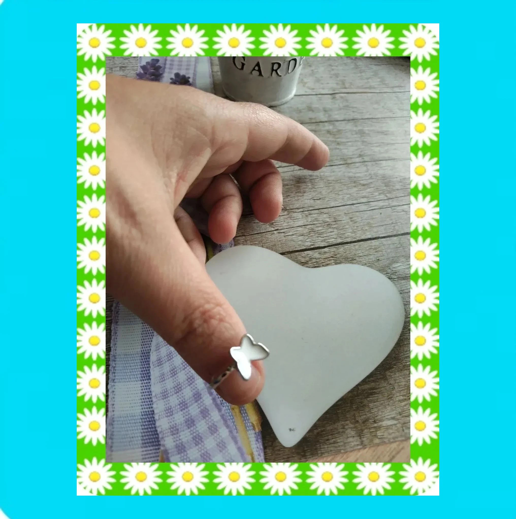 💎 Anillo Plateado con Mariposa Blanca 💎 – taille Ajustable 2