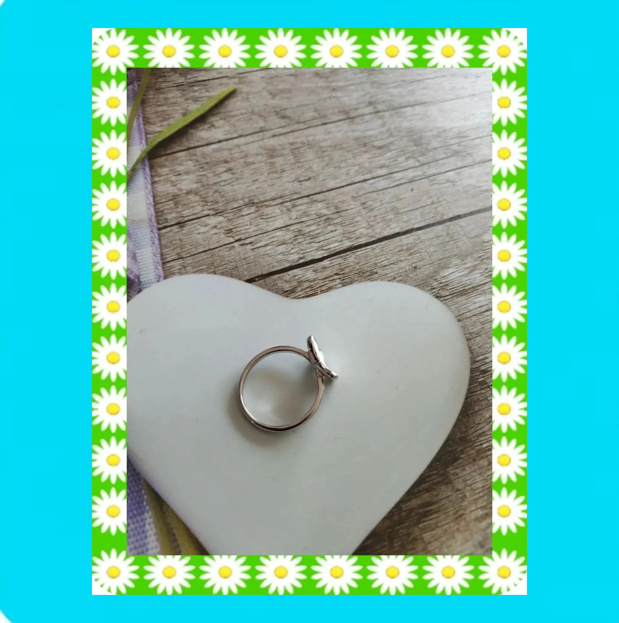 💎 Anillo Plateado con Mariposa Blanca 💎 – taille Ajustable 4