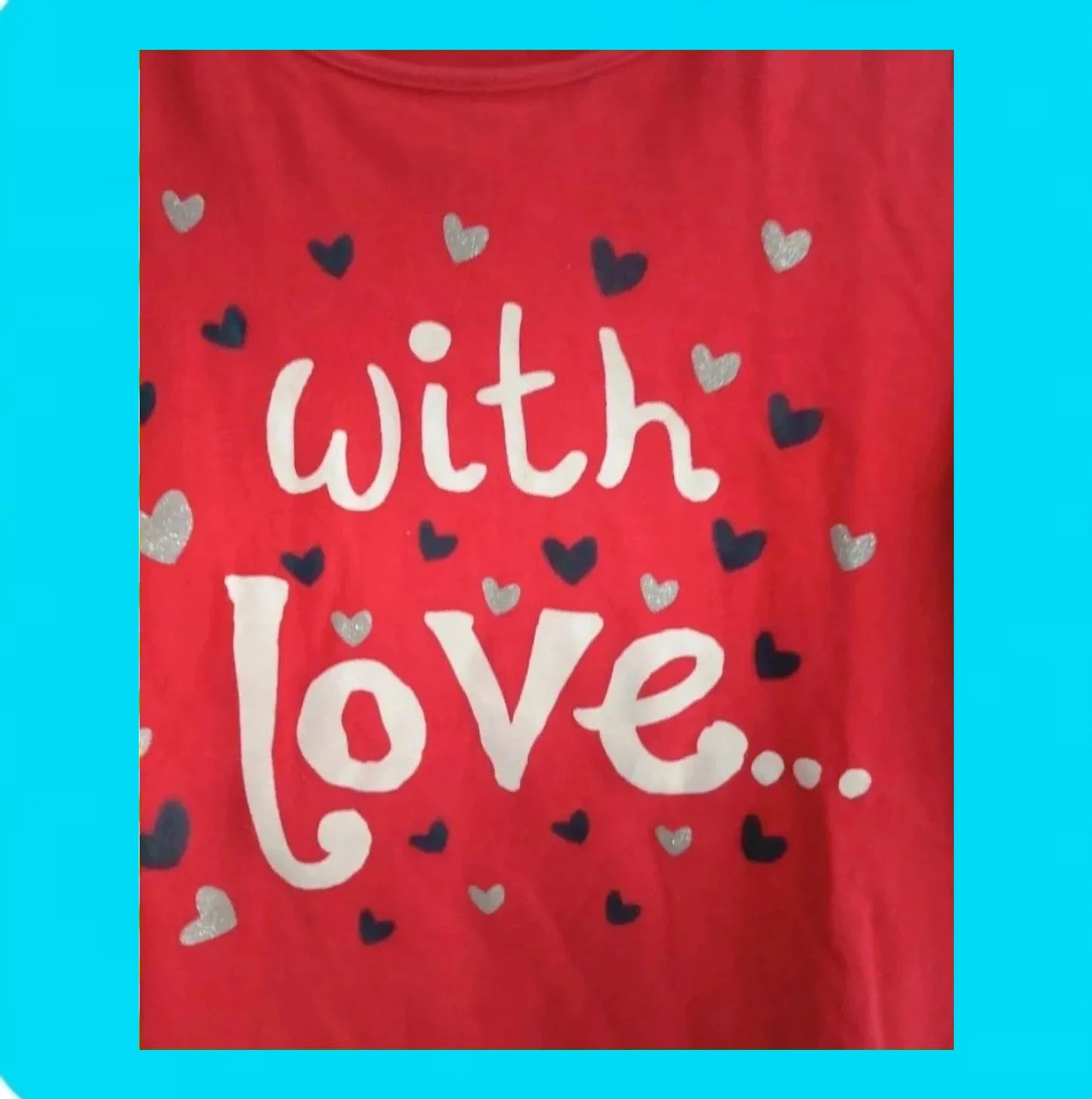 🩷 Preciosa Camiseta Niña Corazones Purpurina 🩷 – Freestyle – taille 6 ans / 116 cm 2