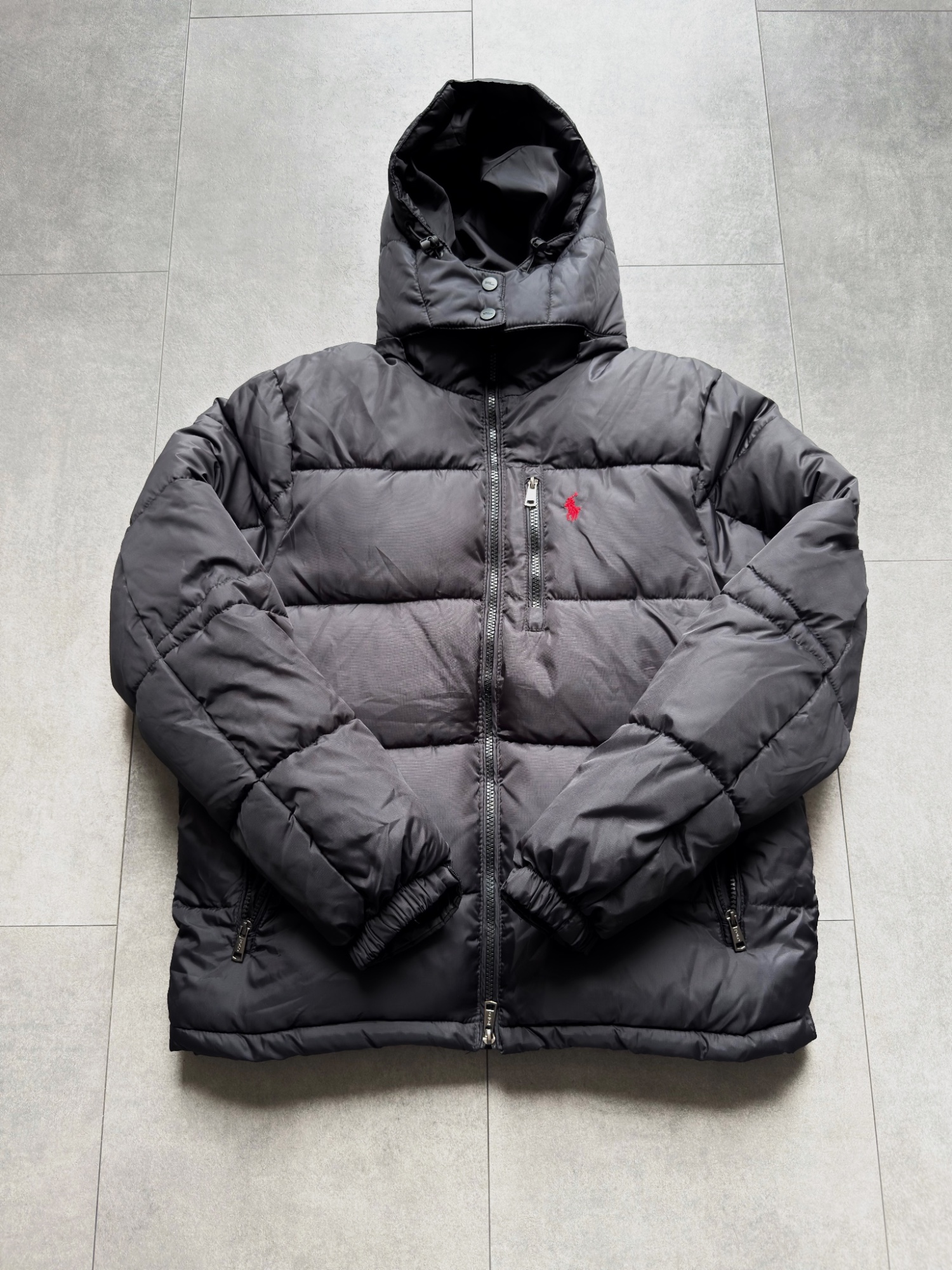 Doudoune noir Ralph Lauren à capuche hiver poches taille S homme très bon état