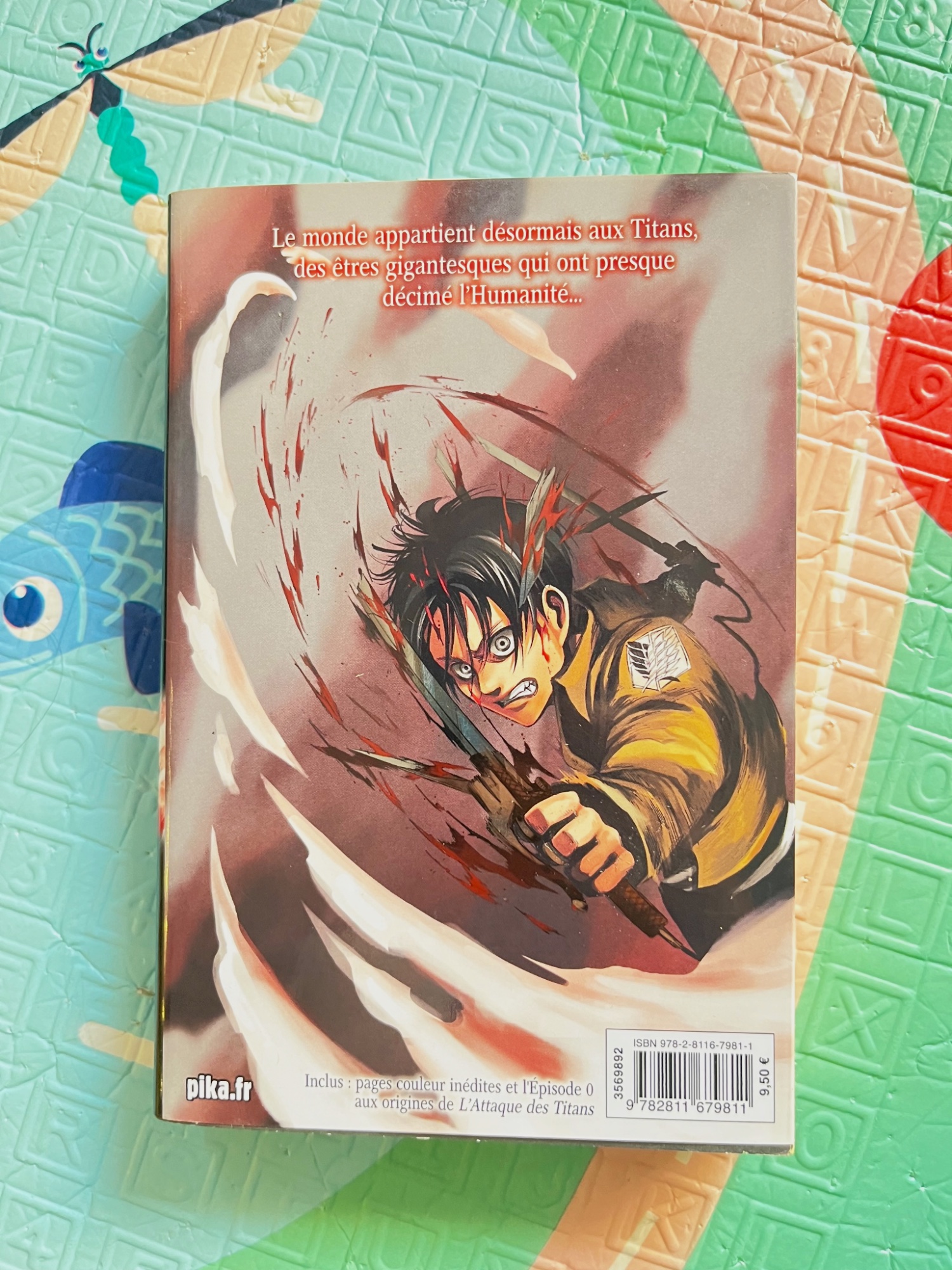 Manga Lot L'Attaque des Titans Tomes 1 à 7 Pika Édition