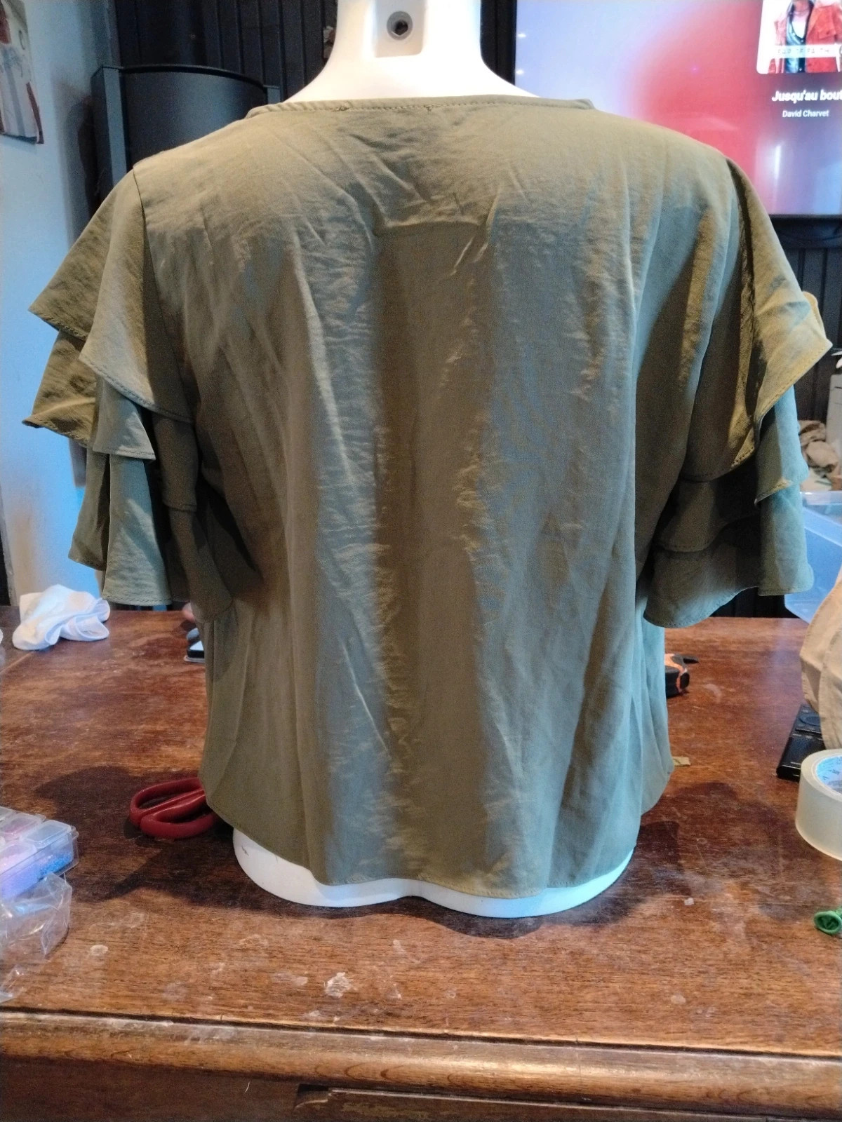 Haut fluide kaki à nouer Acos Paris – ACOS – taille M / 38 / 10 2