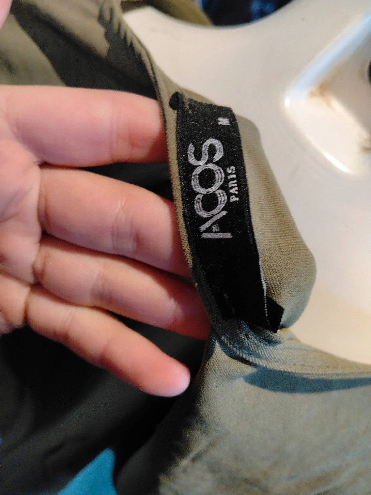 Haut fluide kaki à nouer Acos Paris – ACOS – taille M / 38 / 10 3