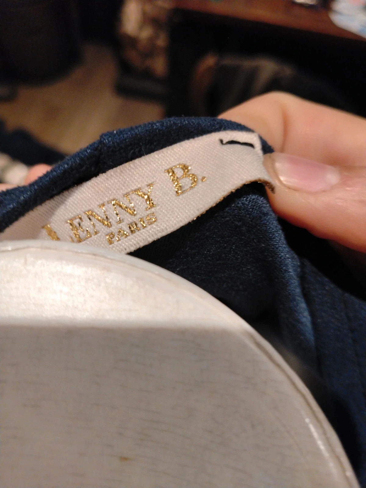 Veste drapée effet daim bleu pétrole Lenny B. – Lenny B. – taille S / 36 / 8 3