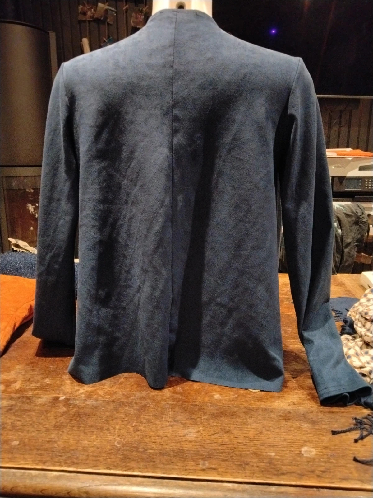 Veste drapée effet daim bleu pétrole Lenny B. – Lenny B. – taille S / 36 / 8 2