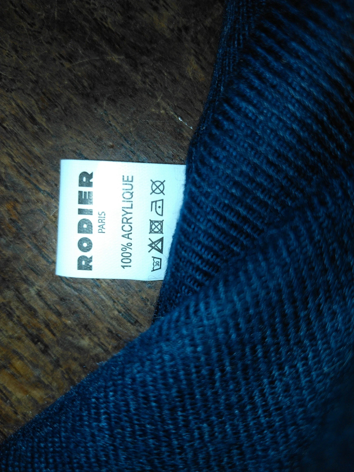 Poncho Rodier bleu marine col fourrure – Rodier – taille Taille unique 3
