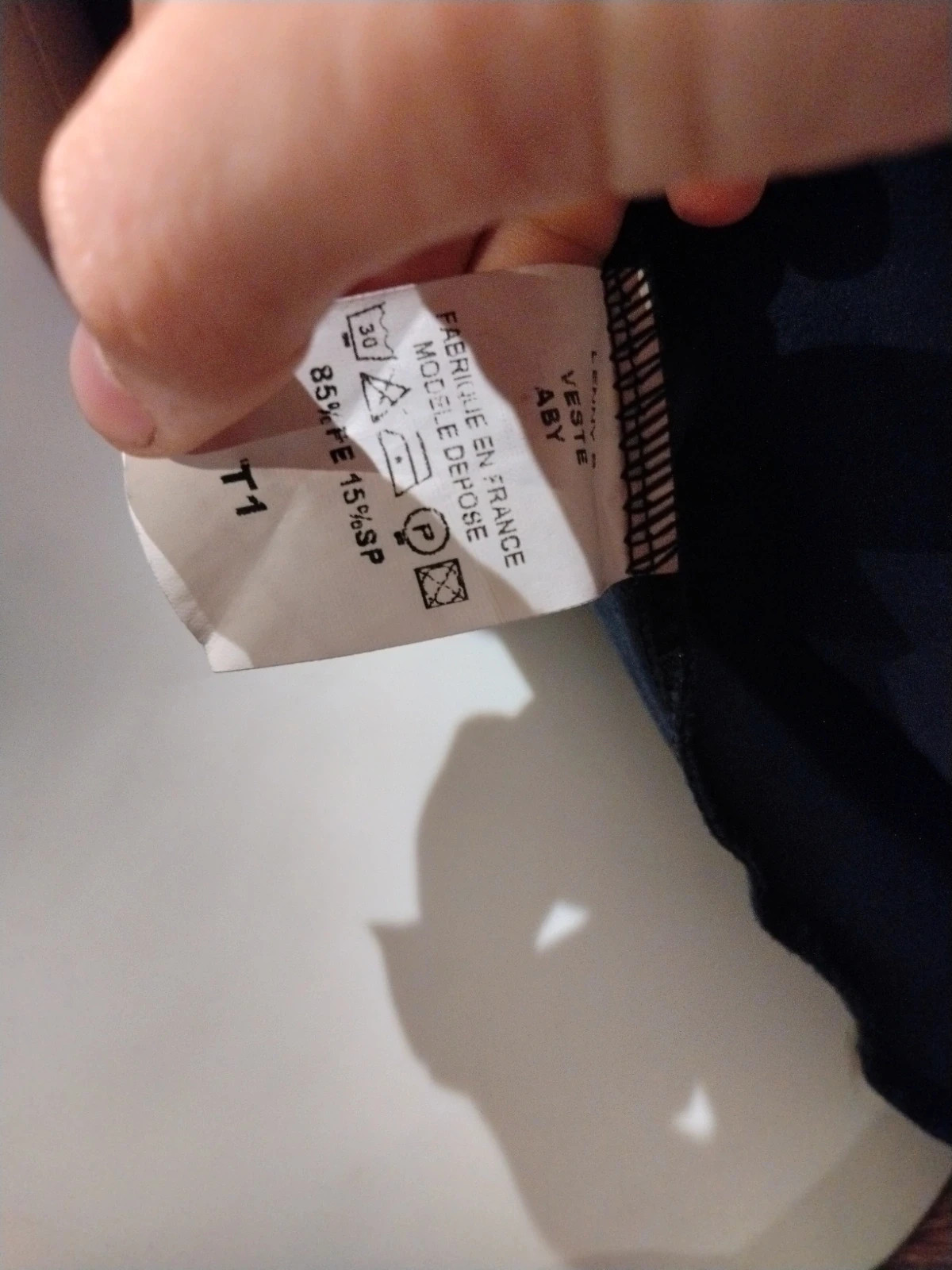 Veste drapée effet daim bleu pétrole Lenny B. – Lenny B. – taille S / 36 / 8 4