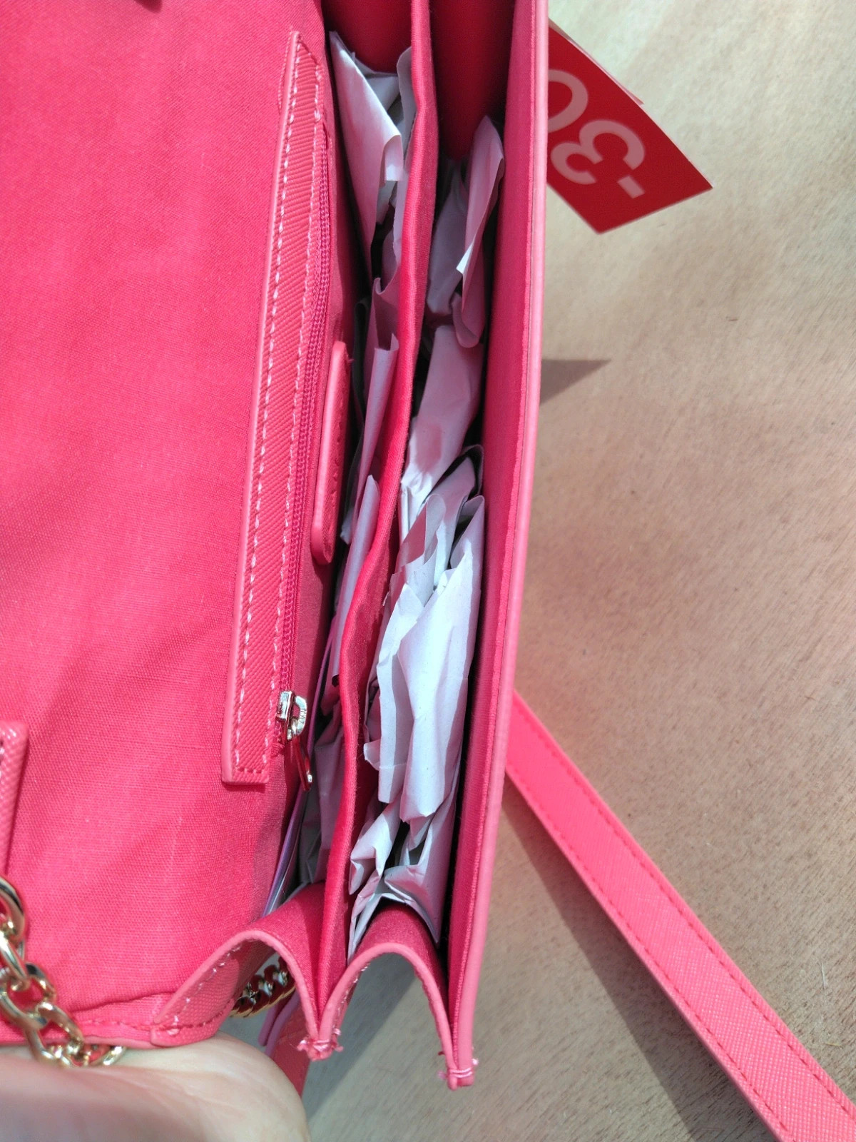 Sac bandoulière matelassé Camaïeu – Rose fuchsia / Corail – Camaïeu 2