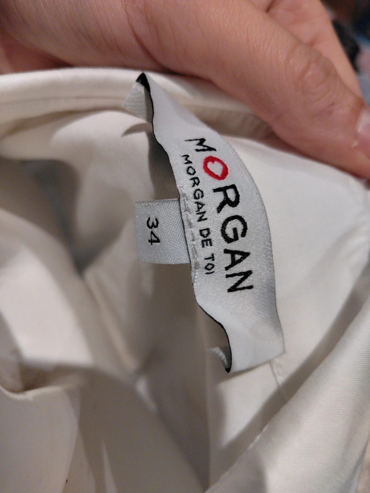 Chemise blanche détails dentelle Morgan – Morgan De Toi – taille XS / 34 / 6 3