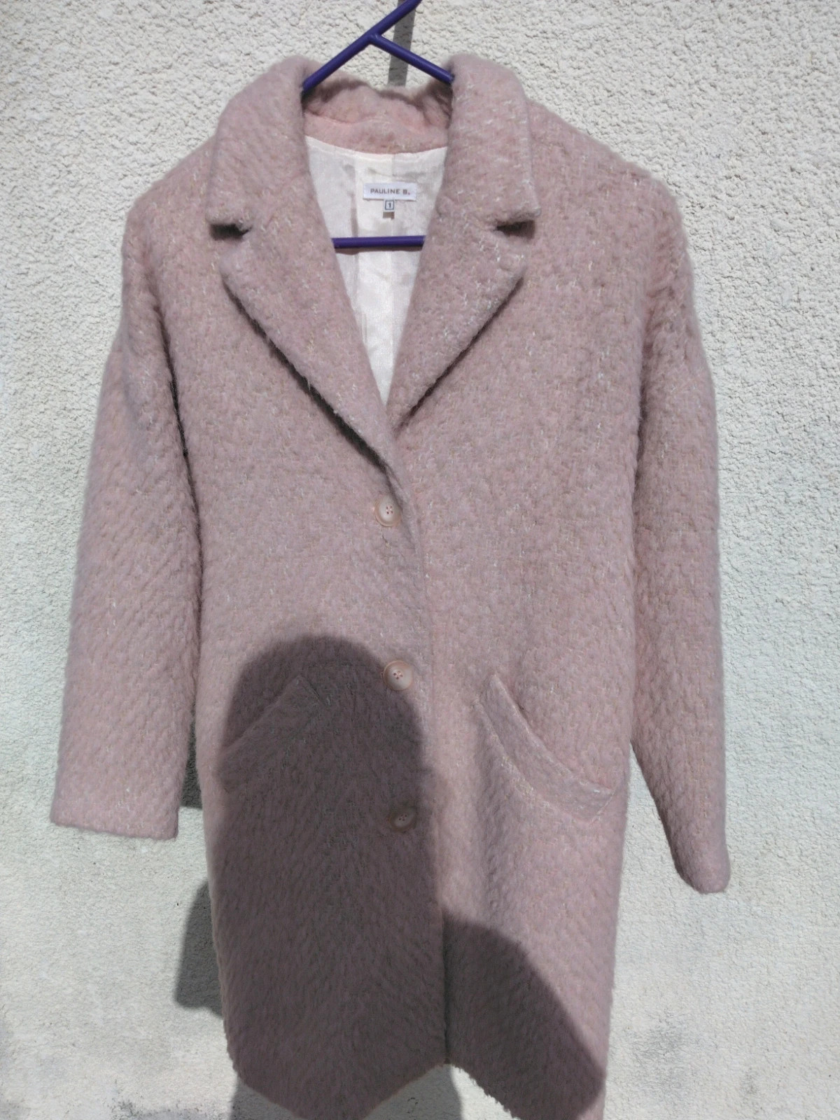 Manteau rose Pauline B Taille 1 (36) - Prix Neuf 160€