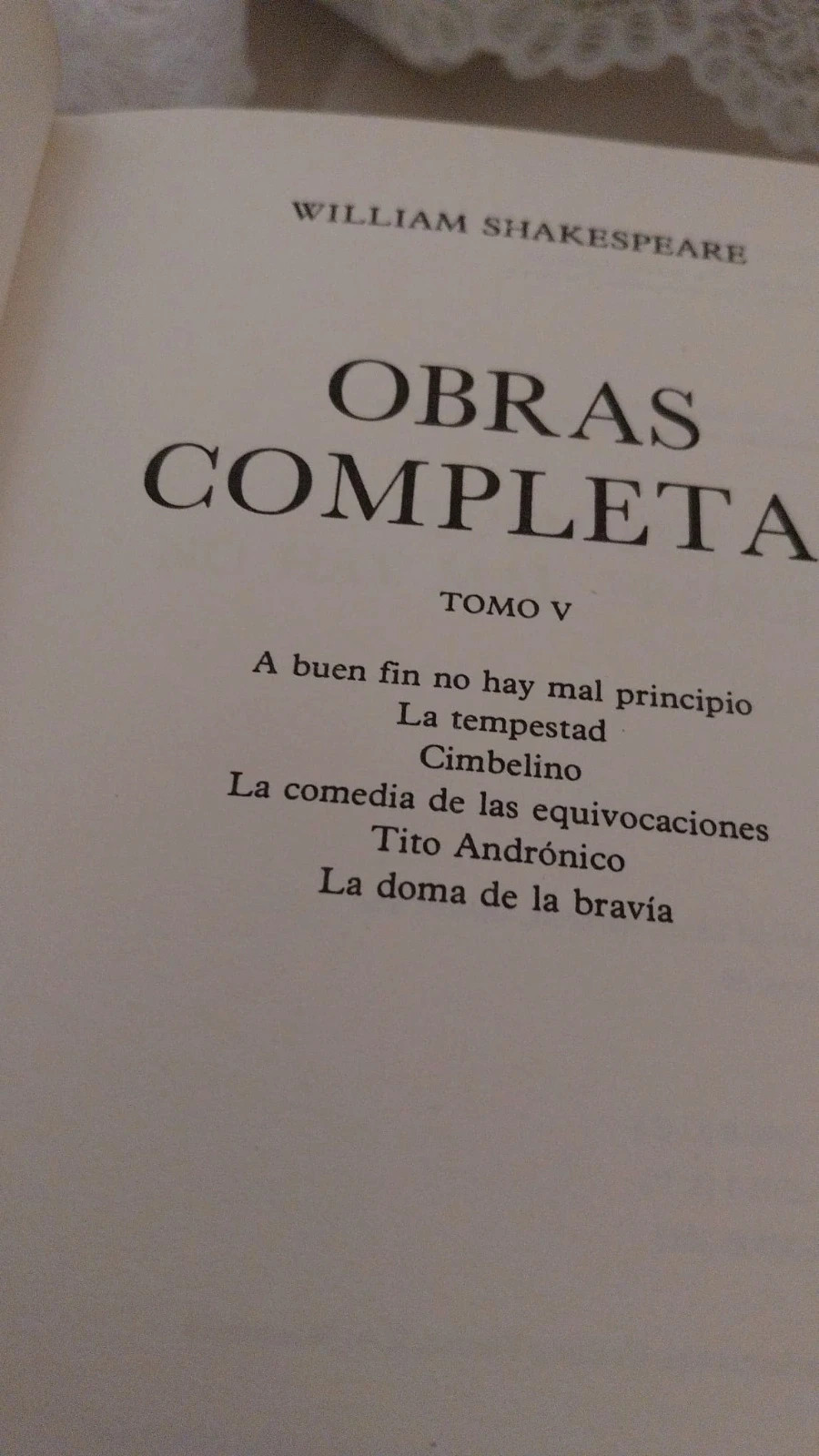 Colección de 5 tomos de William Shakespeare – Obras Completas – Sin marca 5