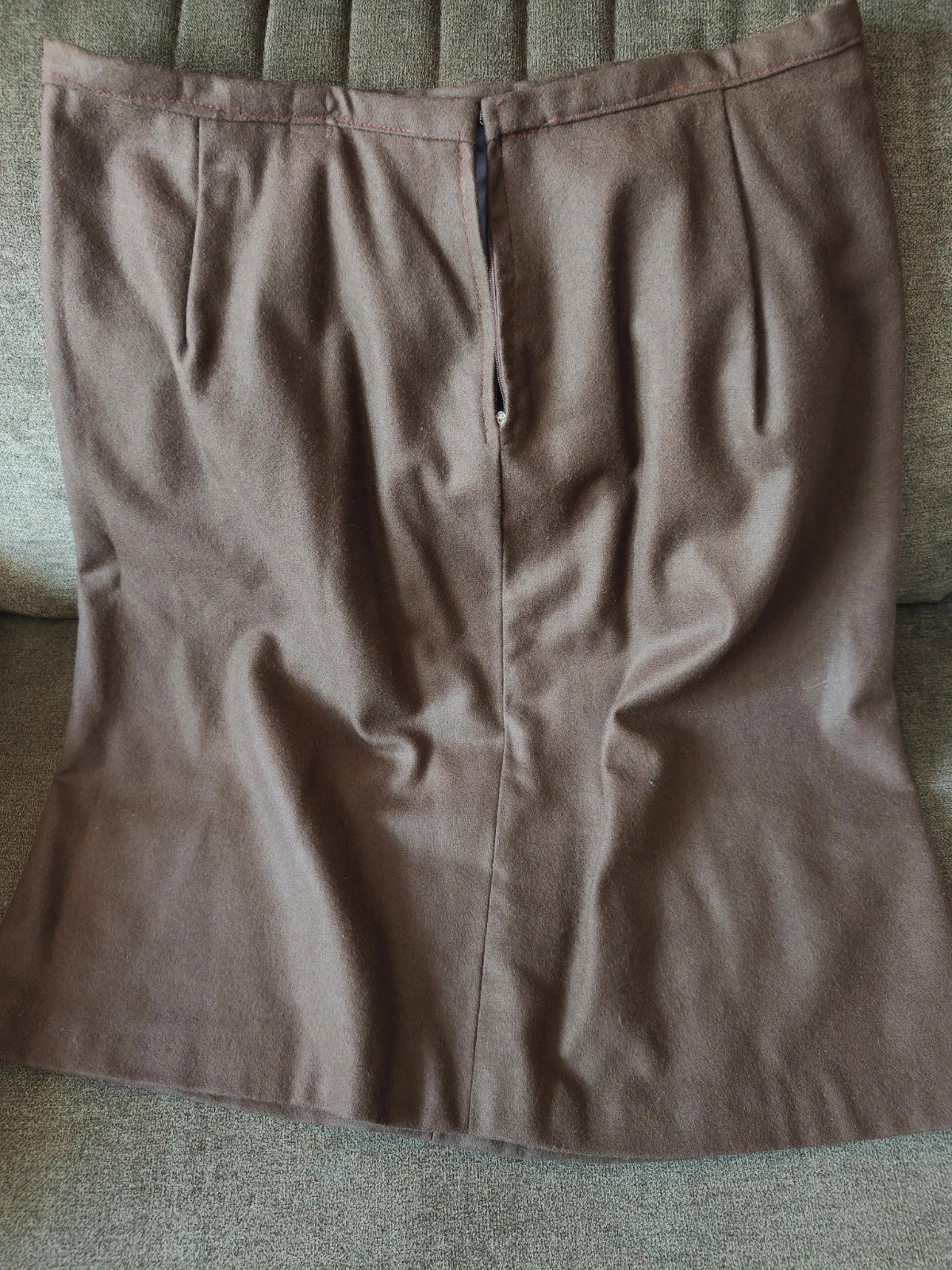 Falda recta elegante en tono marrón chocolate (Talla 48) – Sin marca – taille 4XL 2