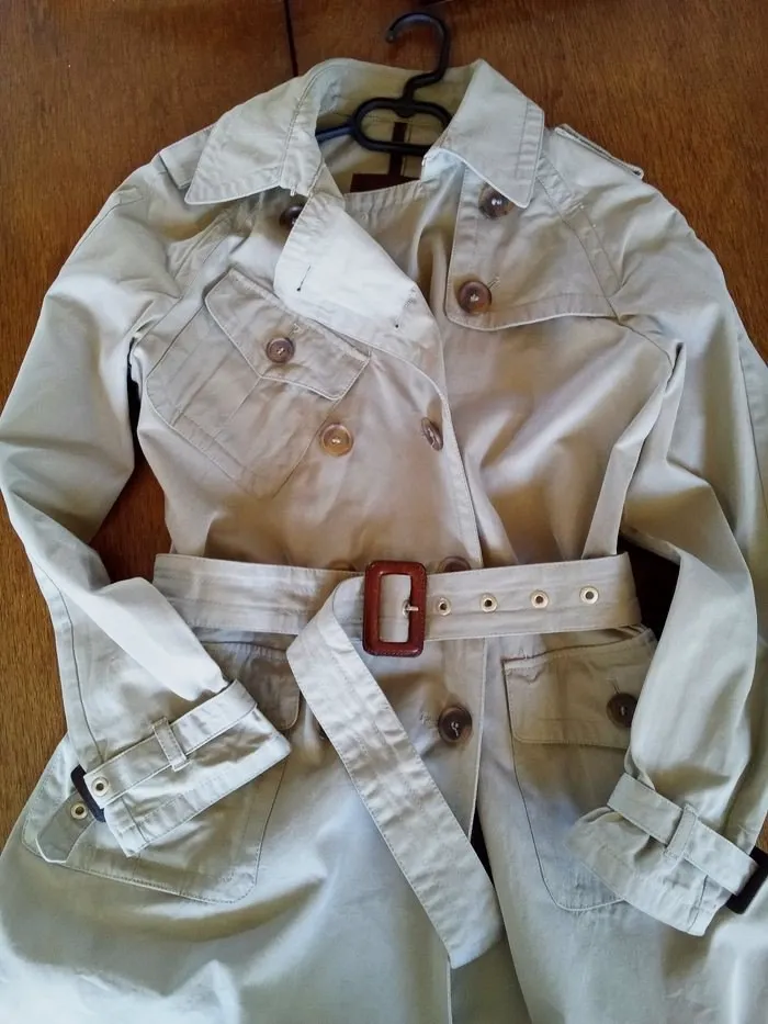 Trench beige ceinture boutons effet corne – Moncler – taille Taille unique 4