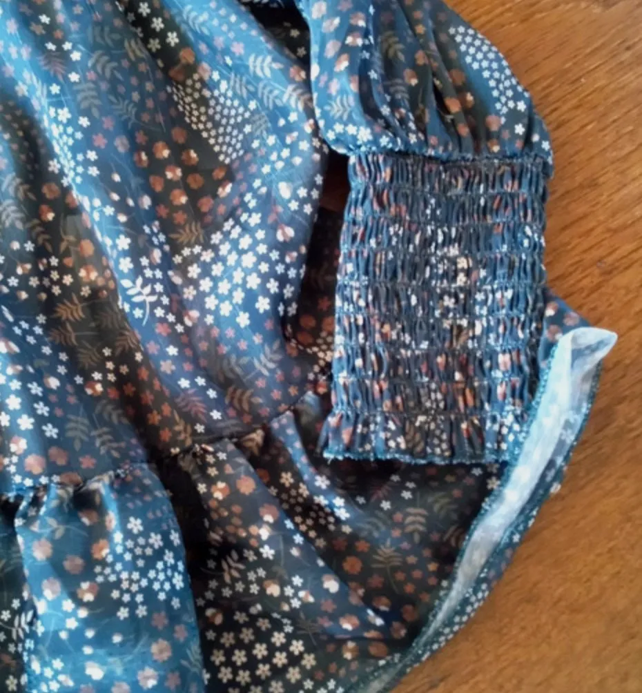 Robe longue fleurie à volant SENES – SENES – taille S 2