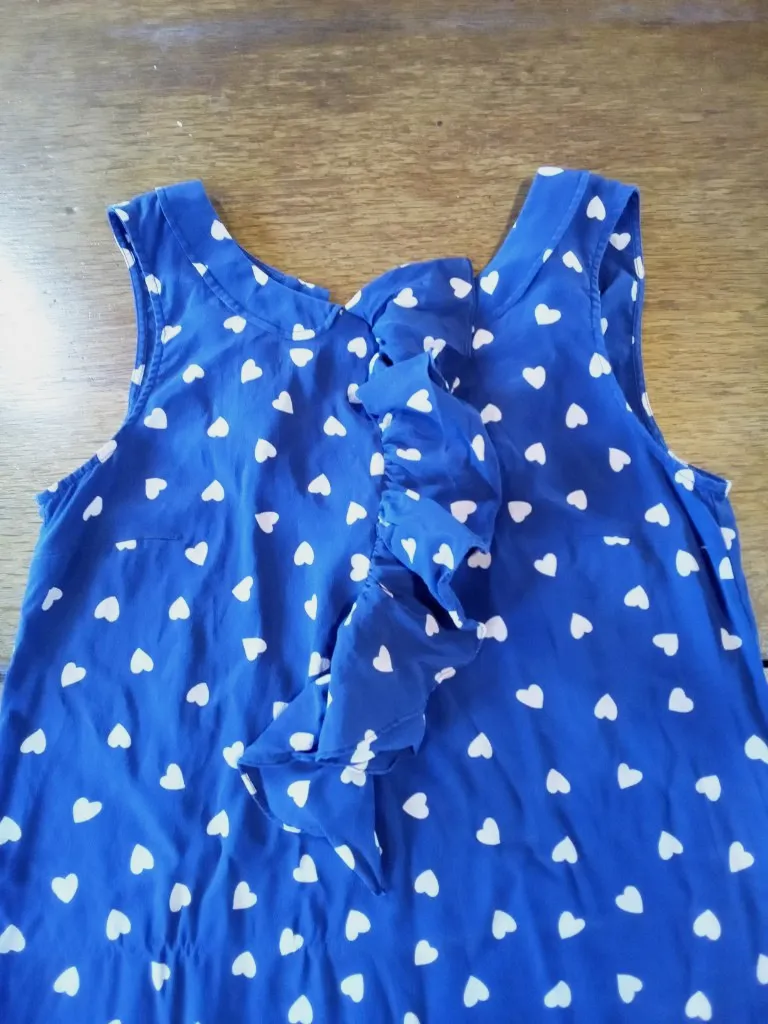 Robe bleue sans manches à motifs cœurs – Claudie Pierlot – taille L 3