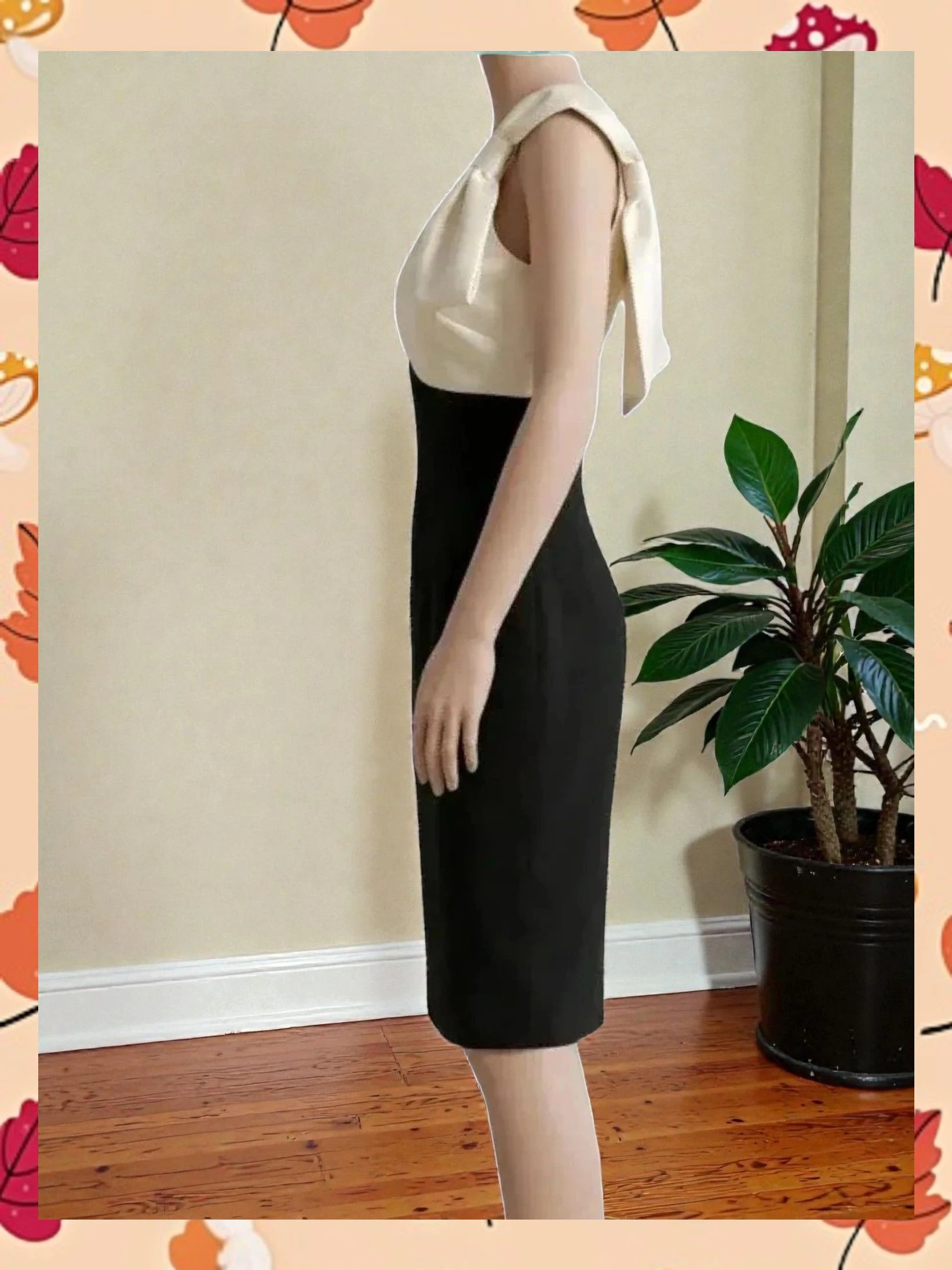 Elegante Vestido Bicolor Georges Rech Paris 🖤🤍 Lazo Asimétrico T.44 – Georges Rech – taille XXXL / 46 / 18 3