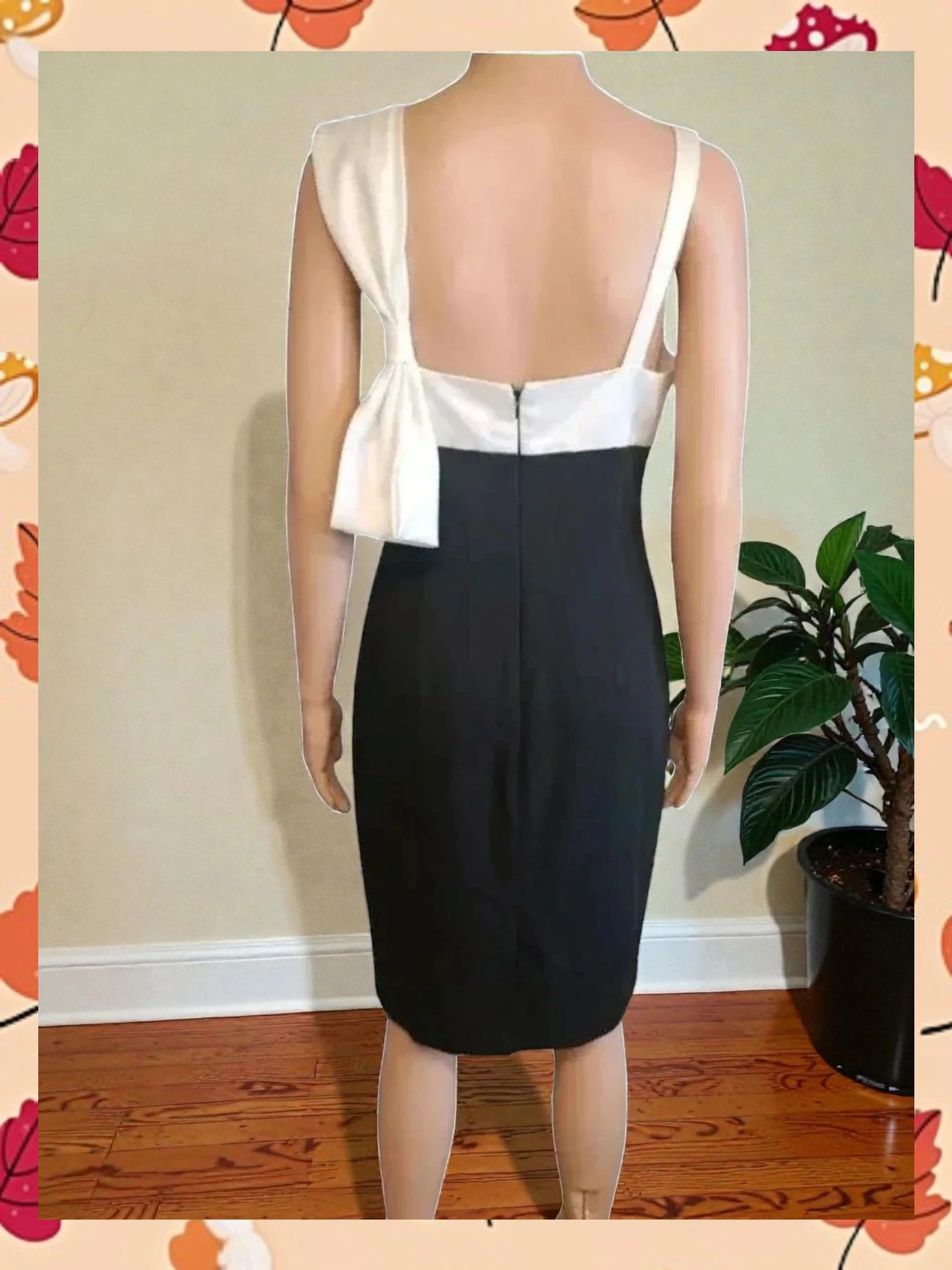 Elegante Vestido Bicolor Georges Rech Paris 🖤🤍 Lazo Asimétrico T.44 – Georges Rech – taille XXXL / 46 / 18 2