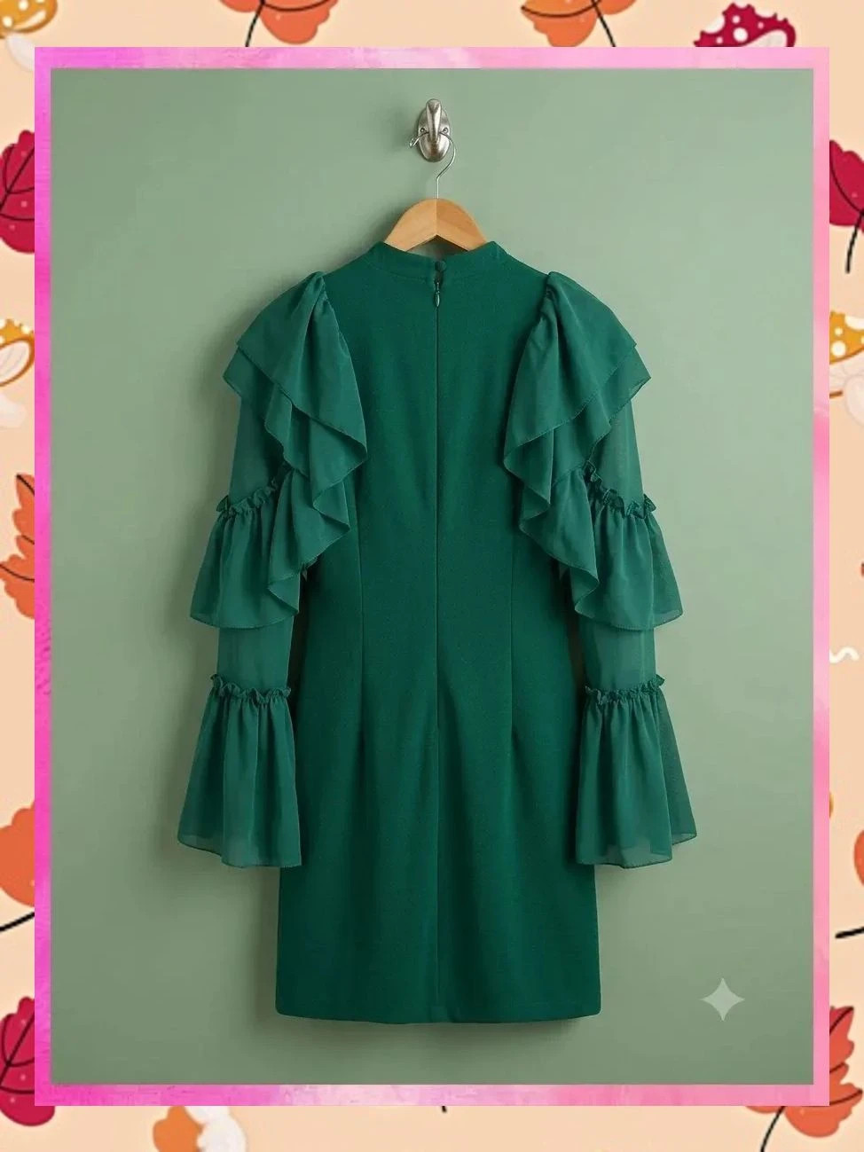 Espectacular Vestido Verde Esmeralda con Volantes | Marta en Brazil | Talla S – Marta en Brazil – taille S / 36 / 8 2