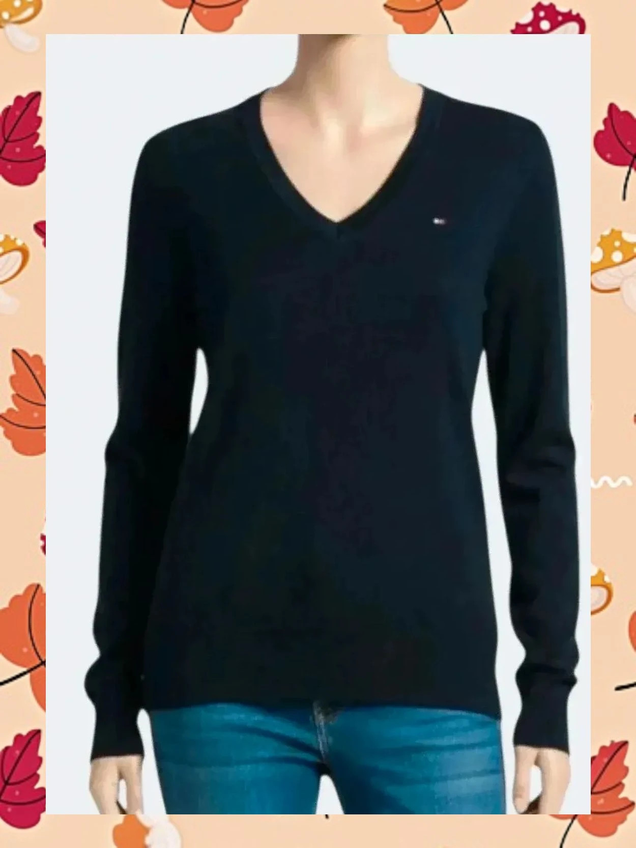 Jersey Tommy Hilfiger Denim Negro Talla M | Cuello V Algodón/Nylon – Tommy Hilfiger – taille M / 38 / 10
