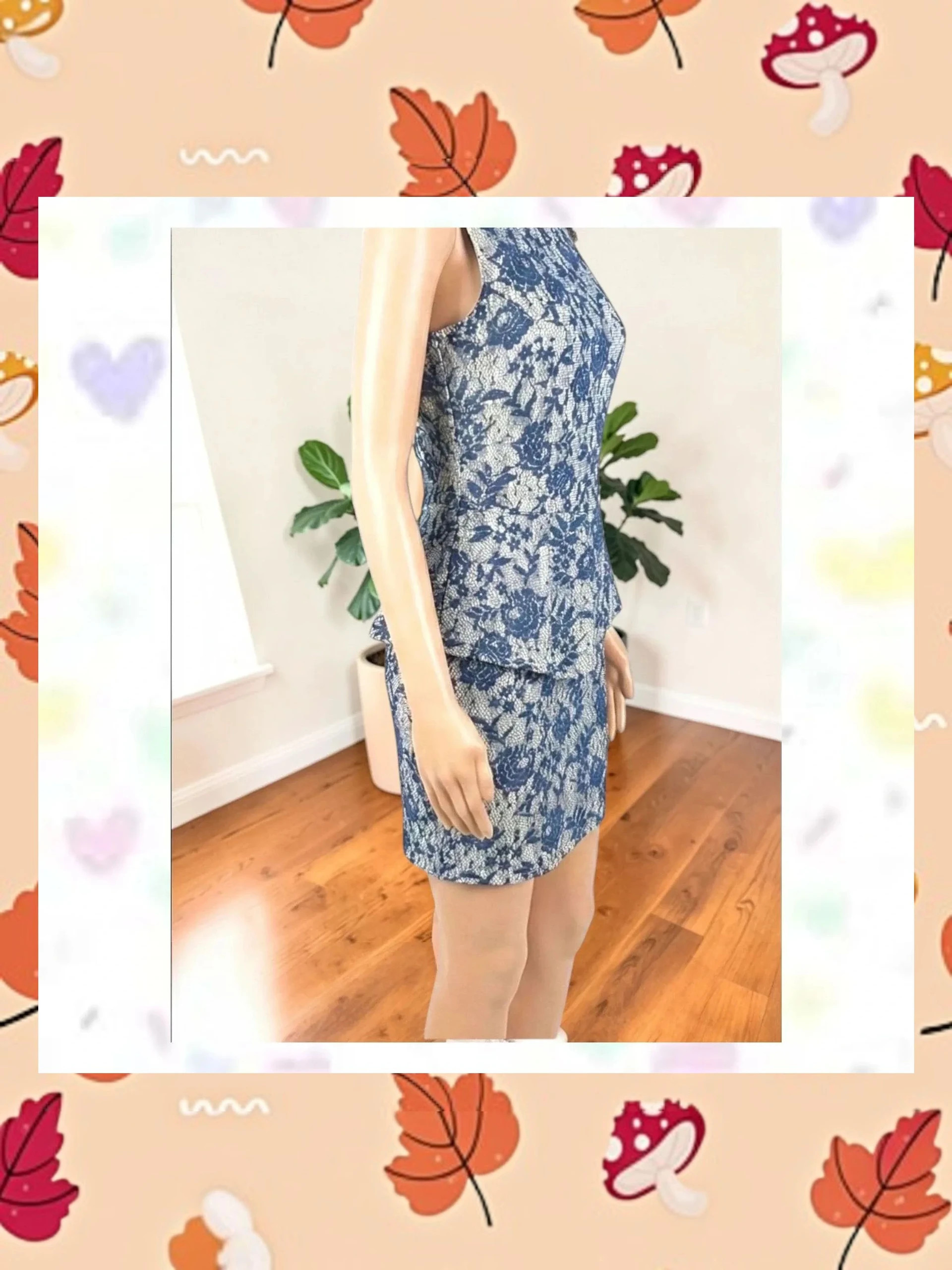 Vestido Suiteblanco Peplum Encaje Azul | Espalda Cruzada – SuiteBlanco – taille XS / 34 / 6 2