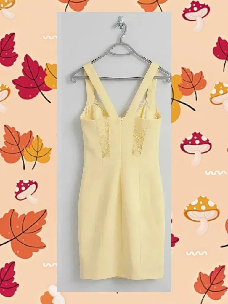 Vestido Marciano Los Angeles Amarillo Pastel con Encaje – Marciano – taille S / 36 / 8 2