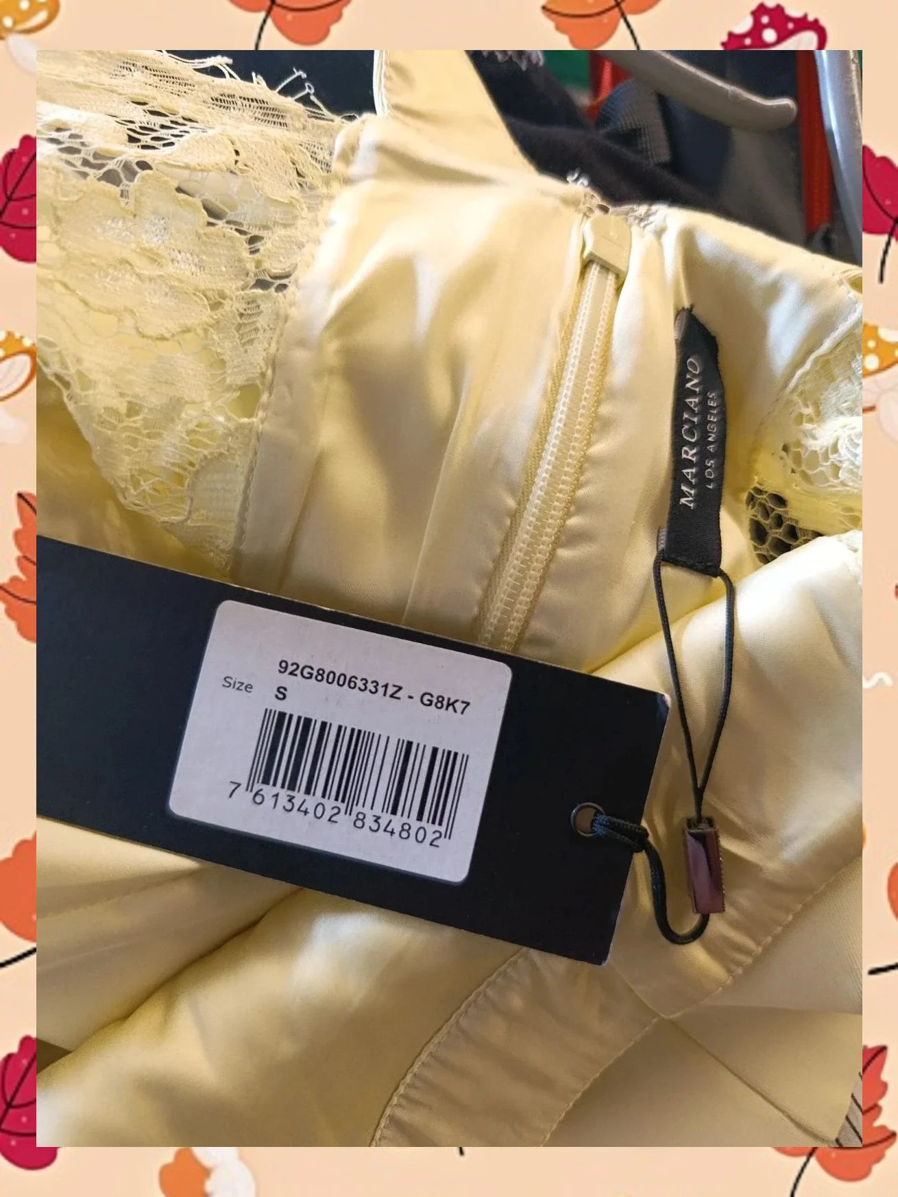 Vestido Marciano Los Angeles Amarillo Pastel con Encaje – Marciano – taille S / 36 / 8 3