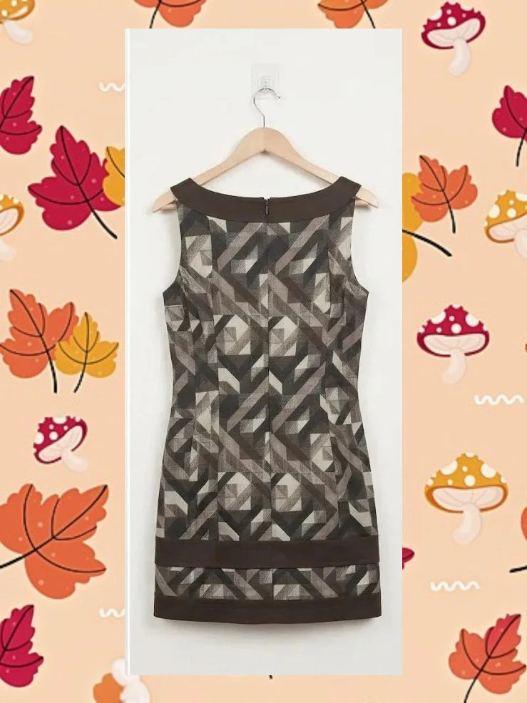 Vestido Geométrico Retro - Talla 46 (Impecable) – Fussyon – taille XXXL / 46 / 18 2