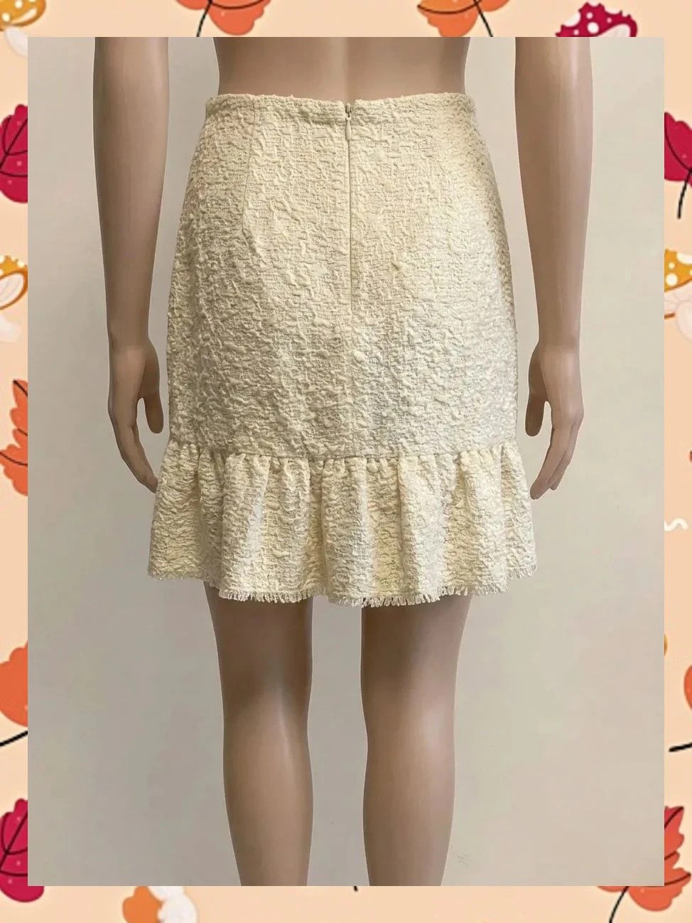 Falda mini tweed MNG estilo Old Money / Coquette 🎀 T.38 – Mango – taille M / 38 / 10 2