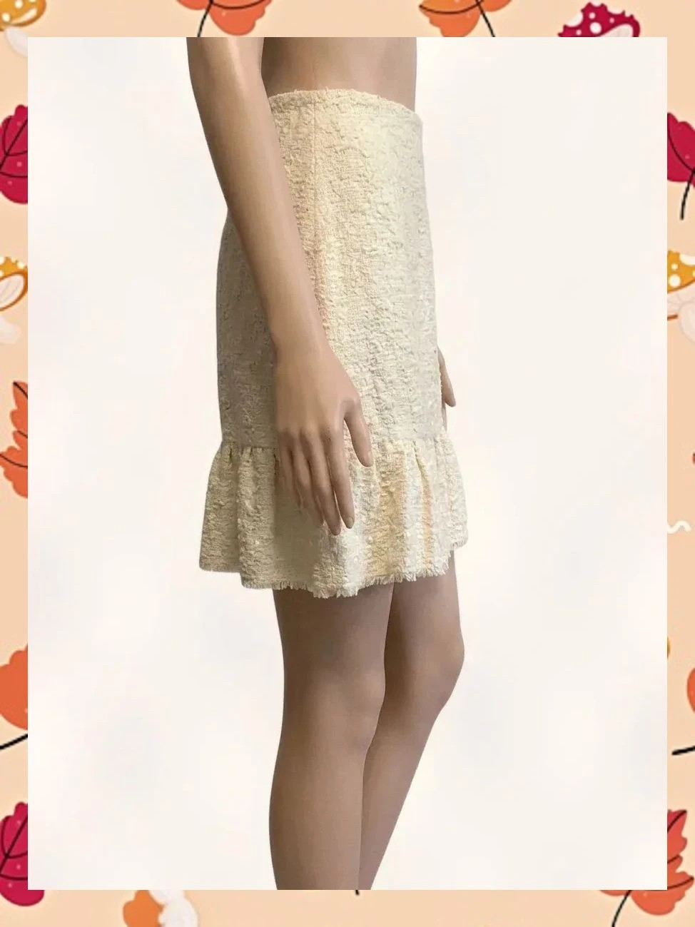 Falda mini tweed MNG estilo Old Money / Coquette 🎀 T.38 – Mango – taille M / 38 / 10 3