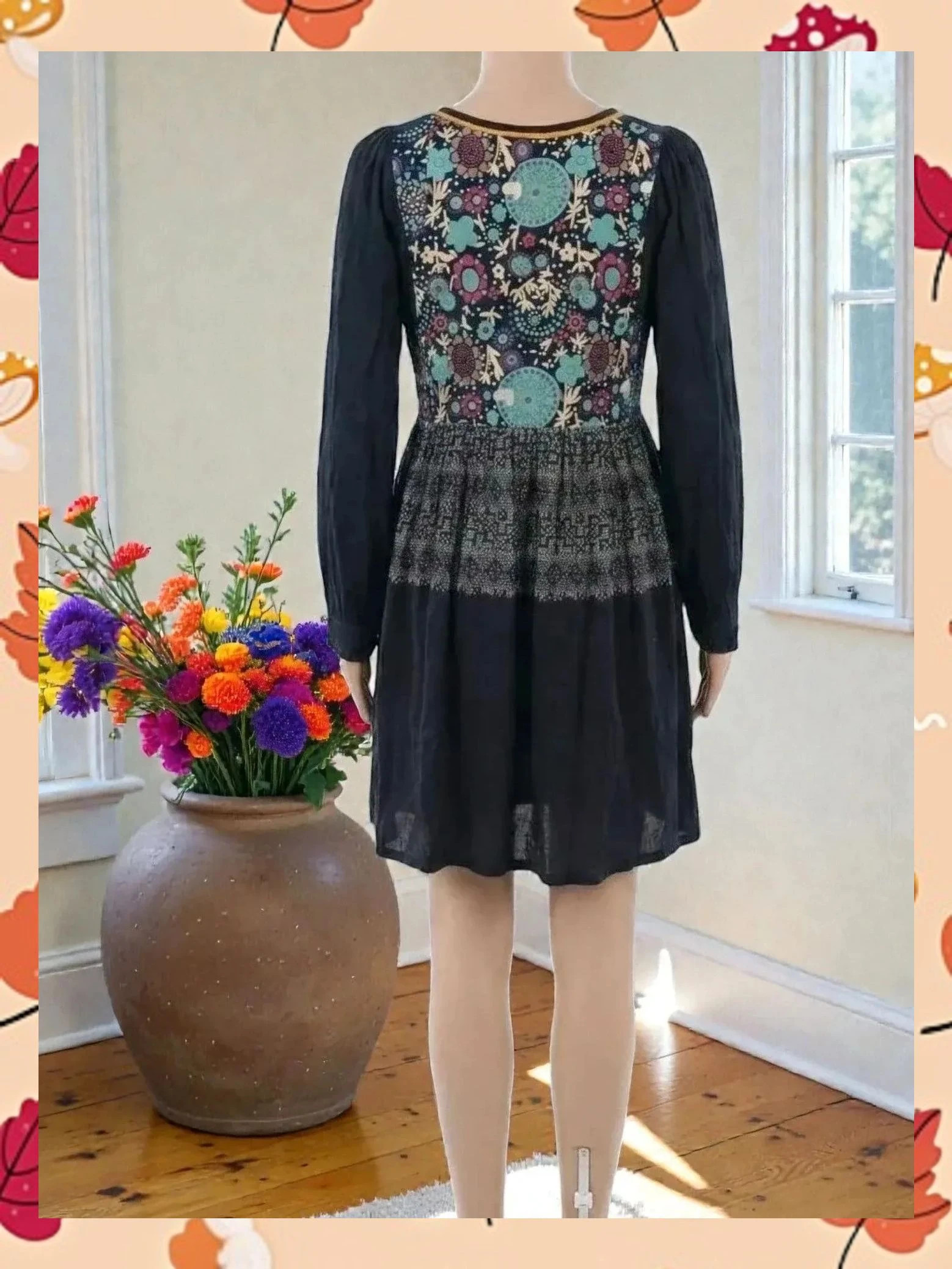 Vestido Zara Trafaluc Estilo Boho Bordado Étnico Talla M – Zara – taille M / 38 / 10 2