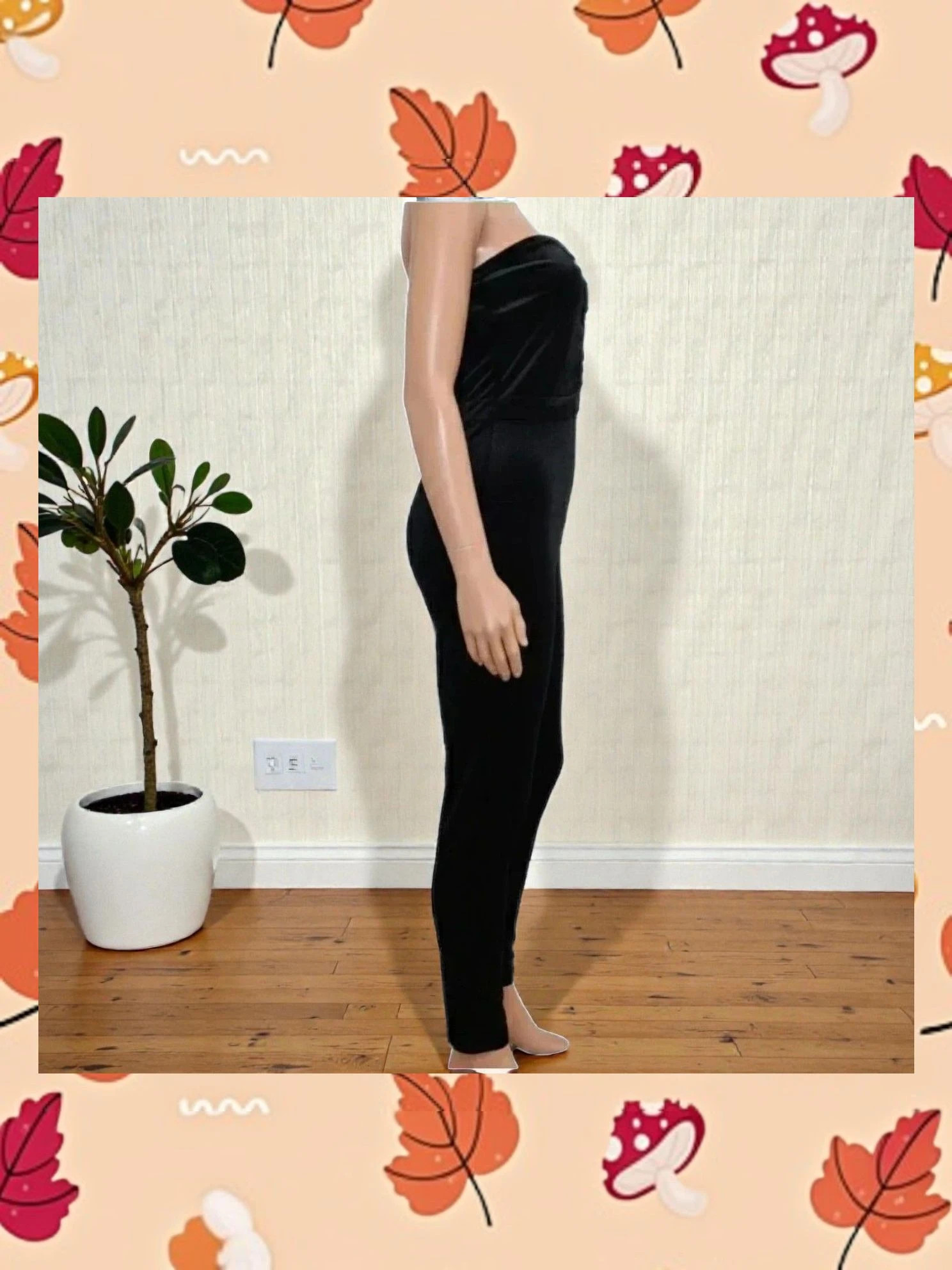 Mono Largo Terciopelo Negro Bershka - Talla M – Bershka – taille M / 38 / 10 2