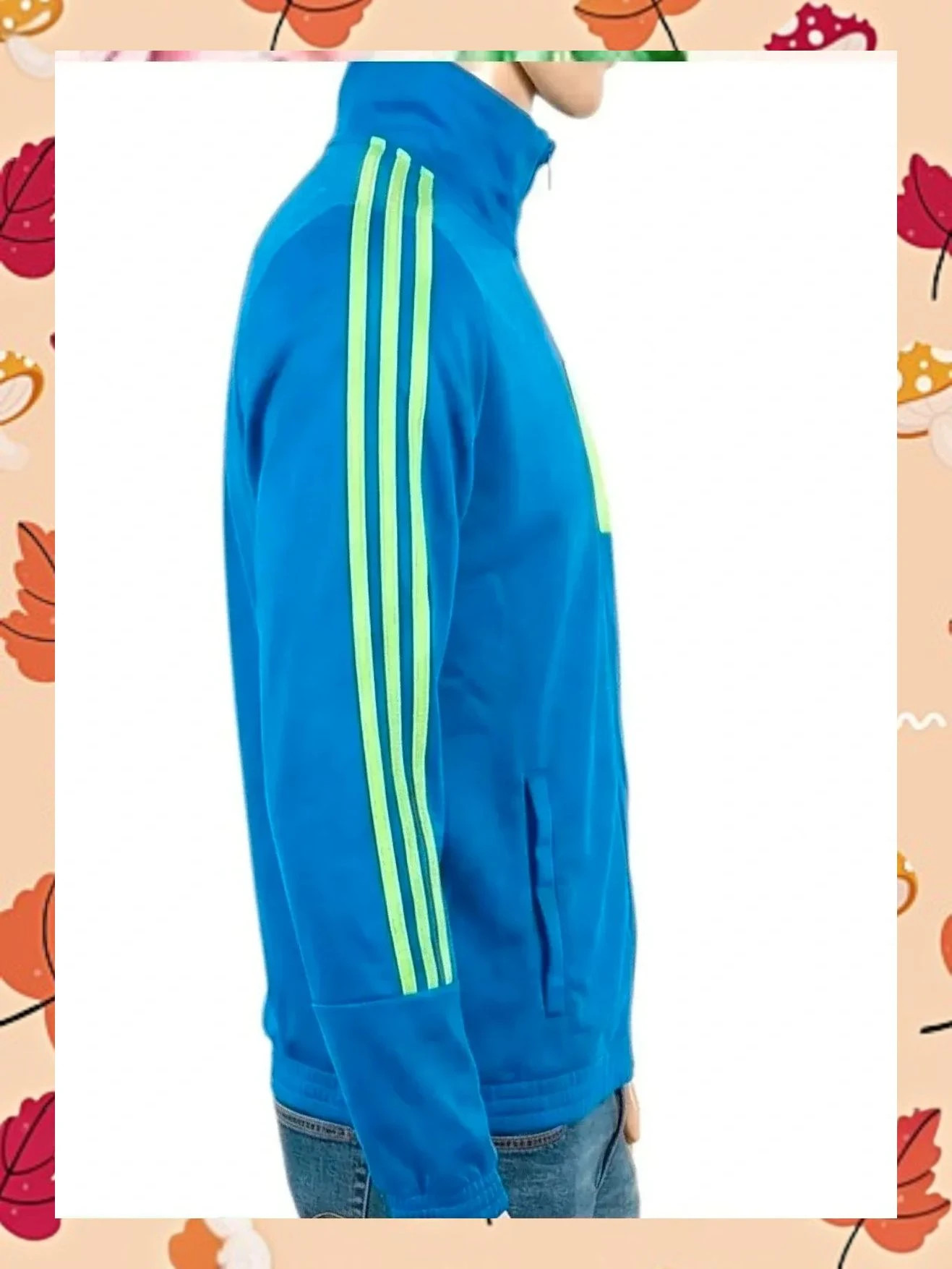 Chaqueta Deportiva Adidas Azul Eléctrico y Verde Lima Talla M – adidas – taille M 2
