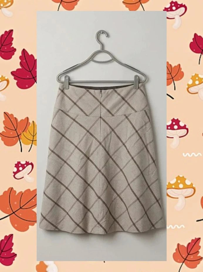 Falda Gerry Weber Cuadros Beige A-Line Talla M 38cm Cintura – Gerry Weber – taille M / 38 / 10 2