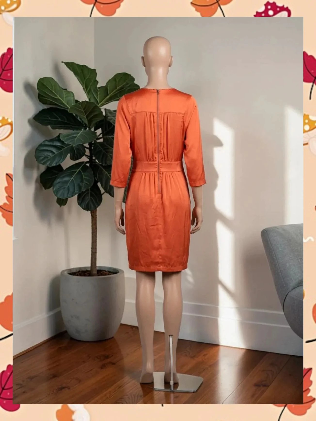 Vestido satinado naranja Rules by Mary (Talla M) – Rules by Mary – taille M / 38 / 10 4
