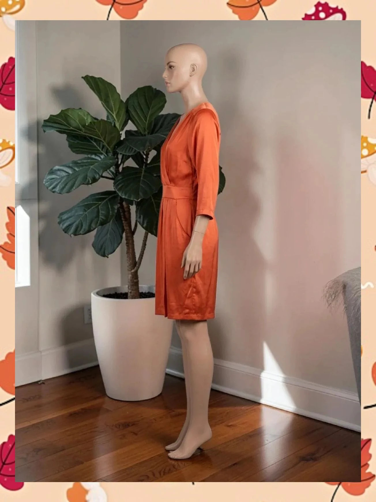 Vestido satinado naranja Rules by Mary (Talla M) – Rules by Mary – taille M / 38 / 10 5