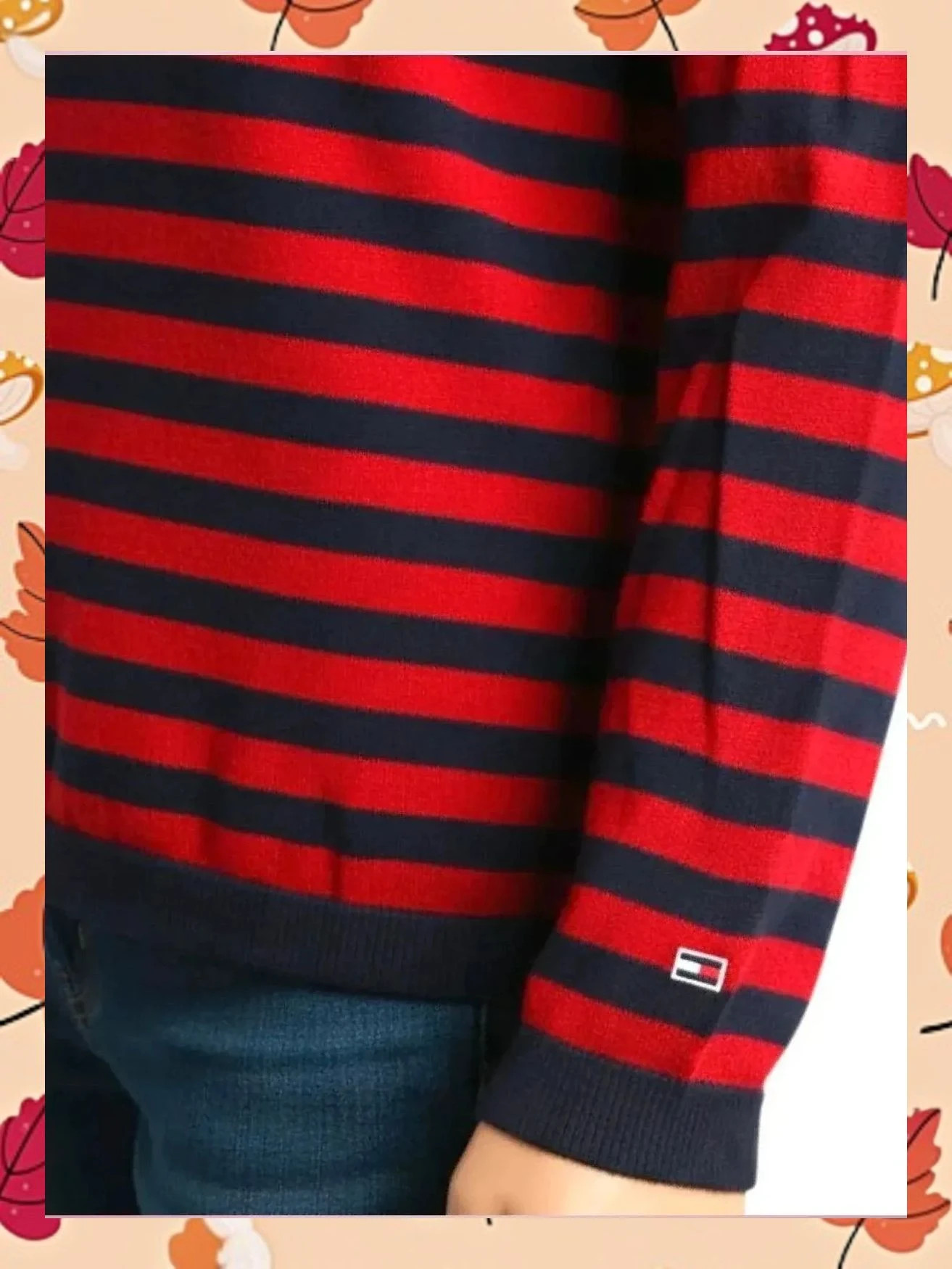 Suéter Tommy Hilfiger Rayas Rojo y Azul Marino (Talla M) – Tommy Hilfiger – taille M / 38 / 10 3
