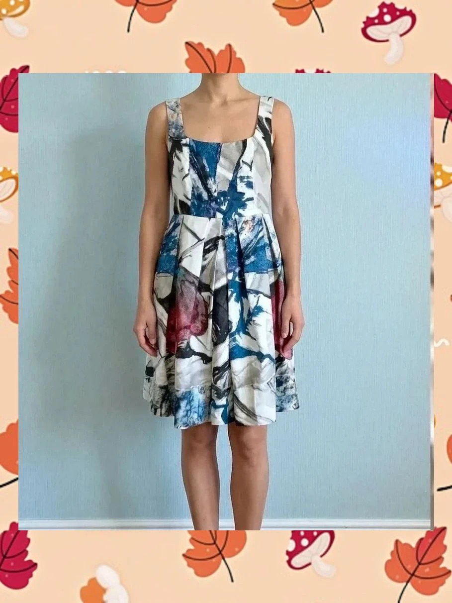 👗 Vestido Adolfo Domínguez Estampado Artístico - Talla 40 – Adolfo Dominguez – taille L / 40 / 12